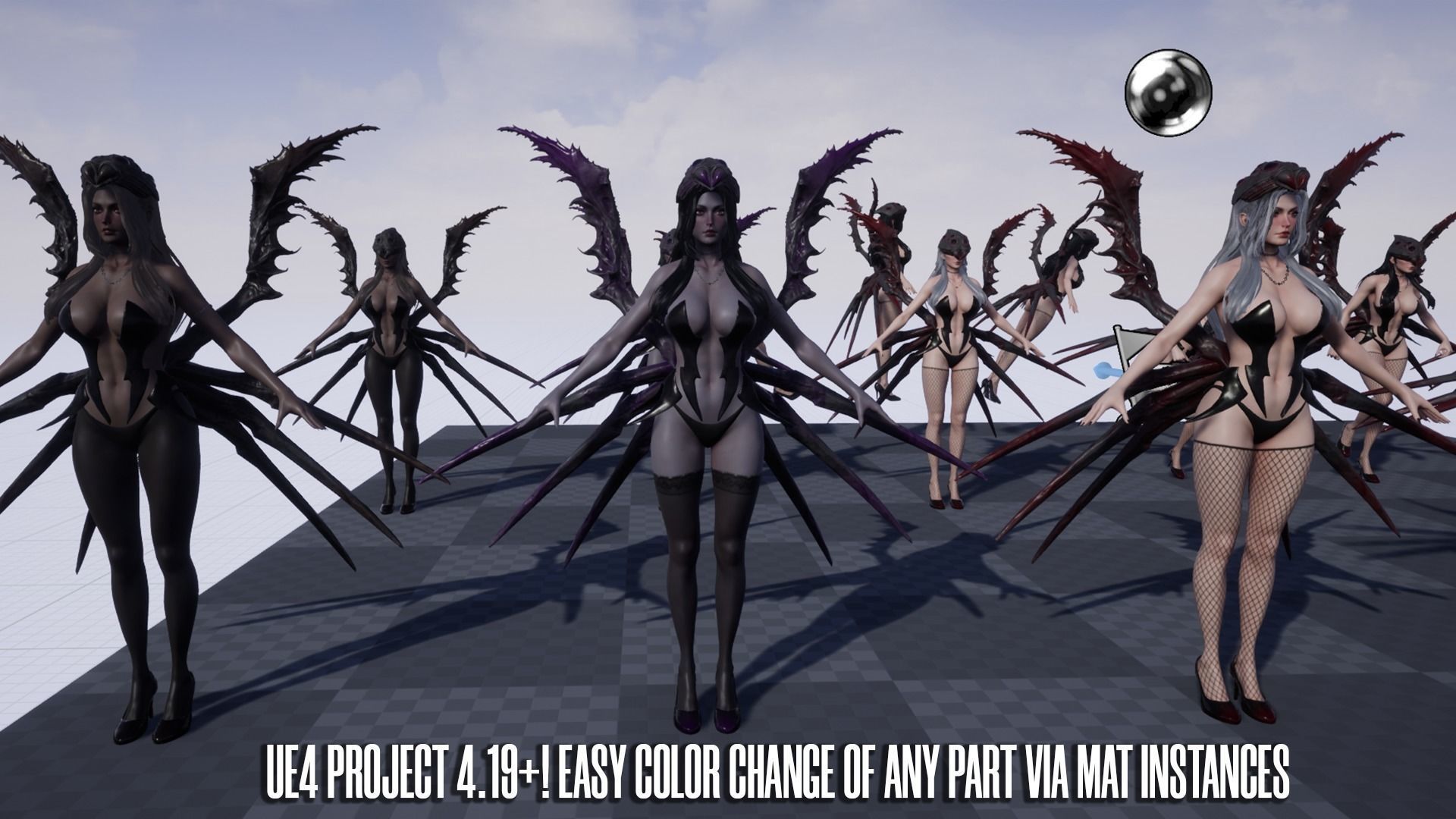 Spider Queen - Game Ready Low-poly 3D model_20