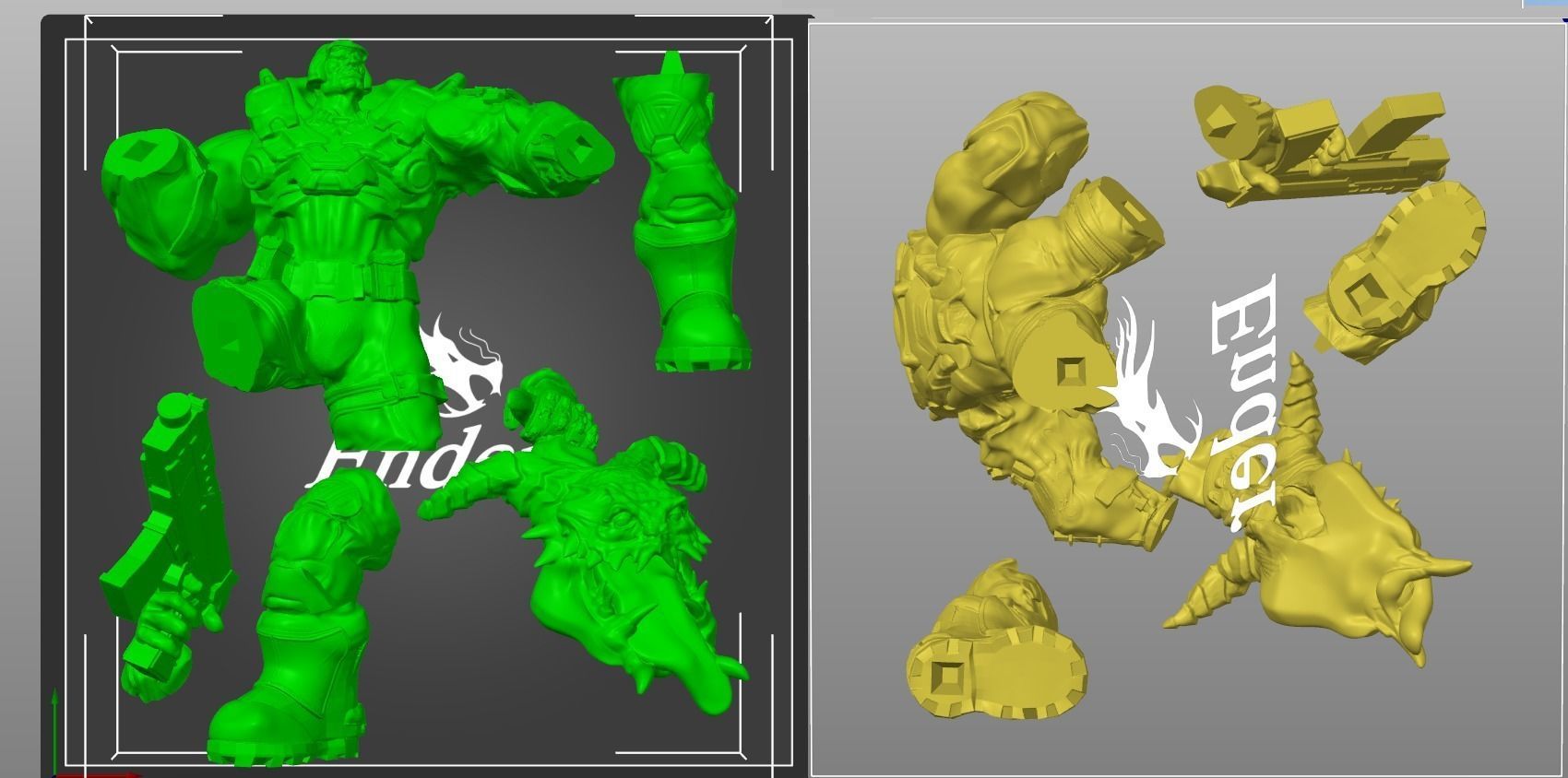 Hell Hunter Orc Infantery 3D Printing Ready 200 mm 3D print model_16