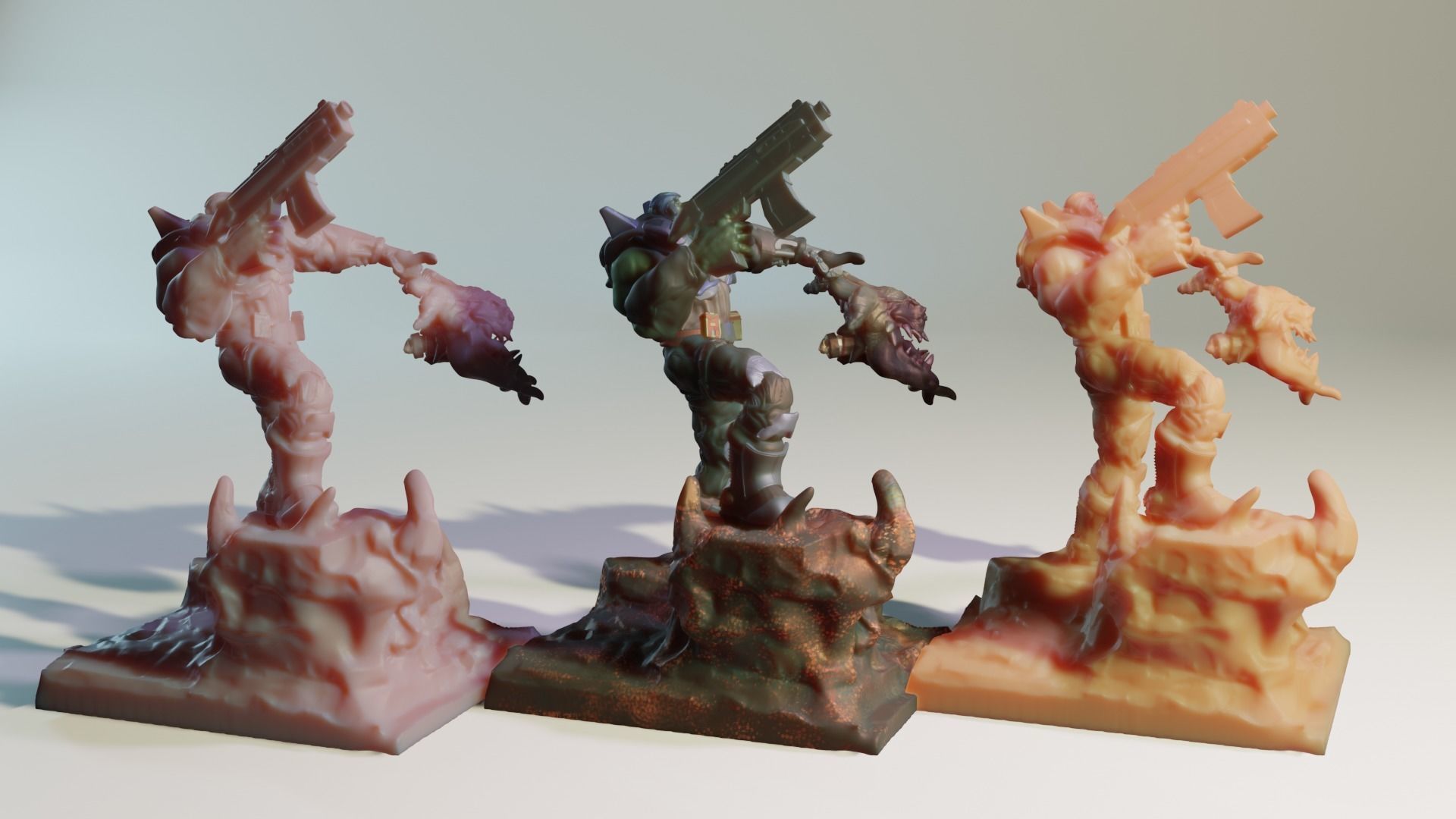 Hell Hunter Orc Infantery 3D Printing Ready 200 mm 3D print model_4