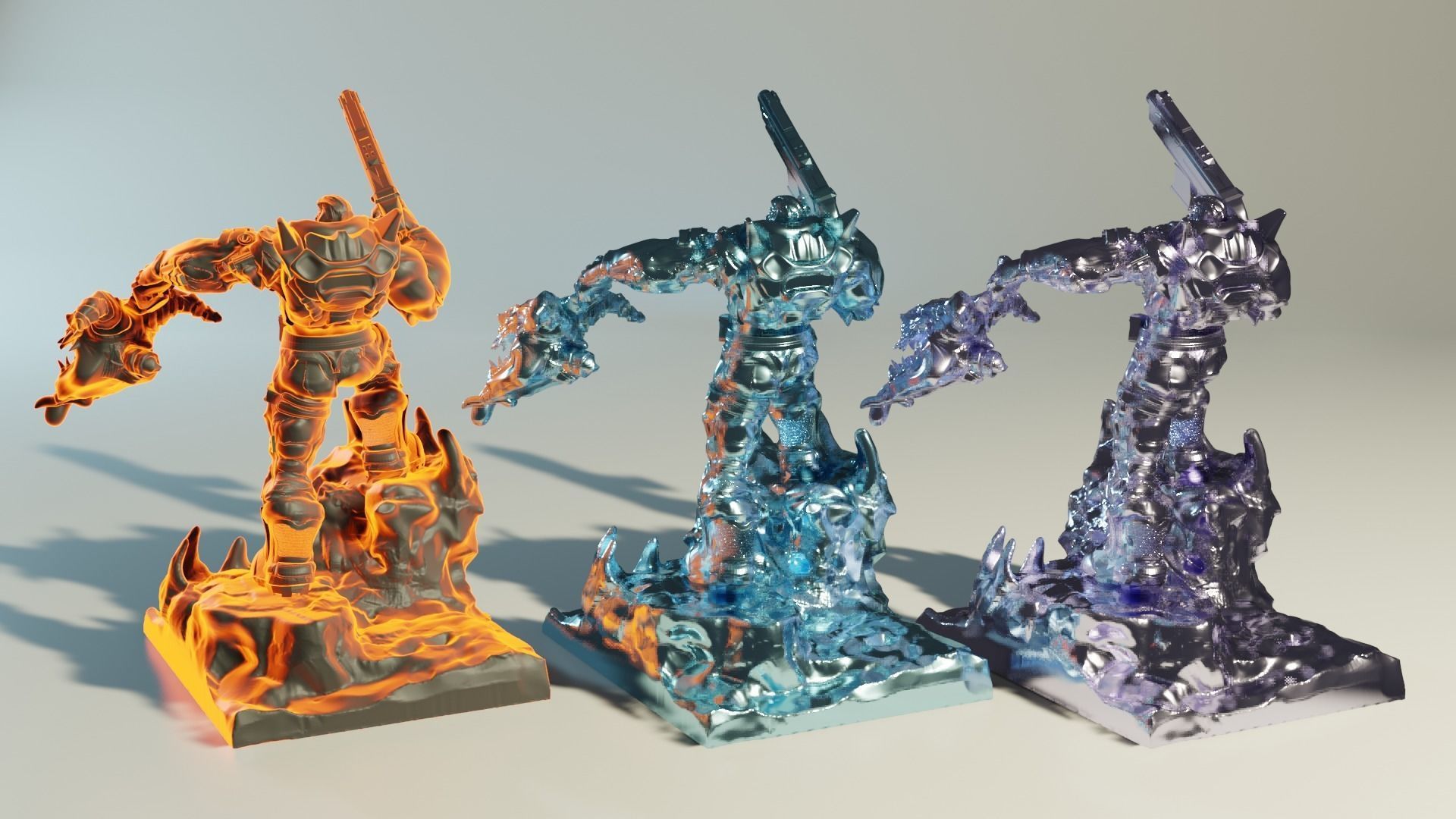 Hell Hunter Orc Infantery 3D Printing Ready 200 mm 3D print model_15