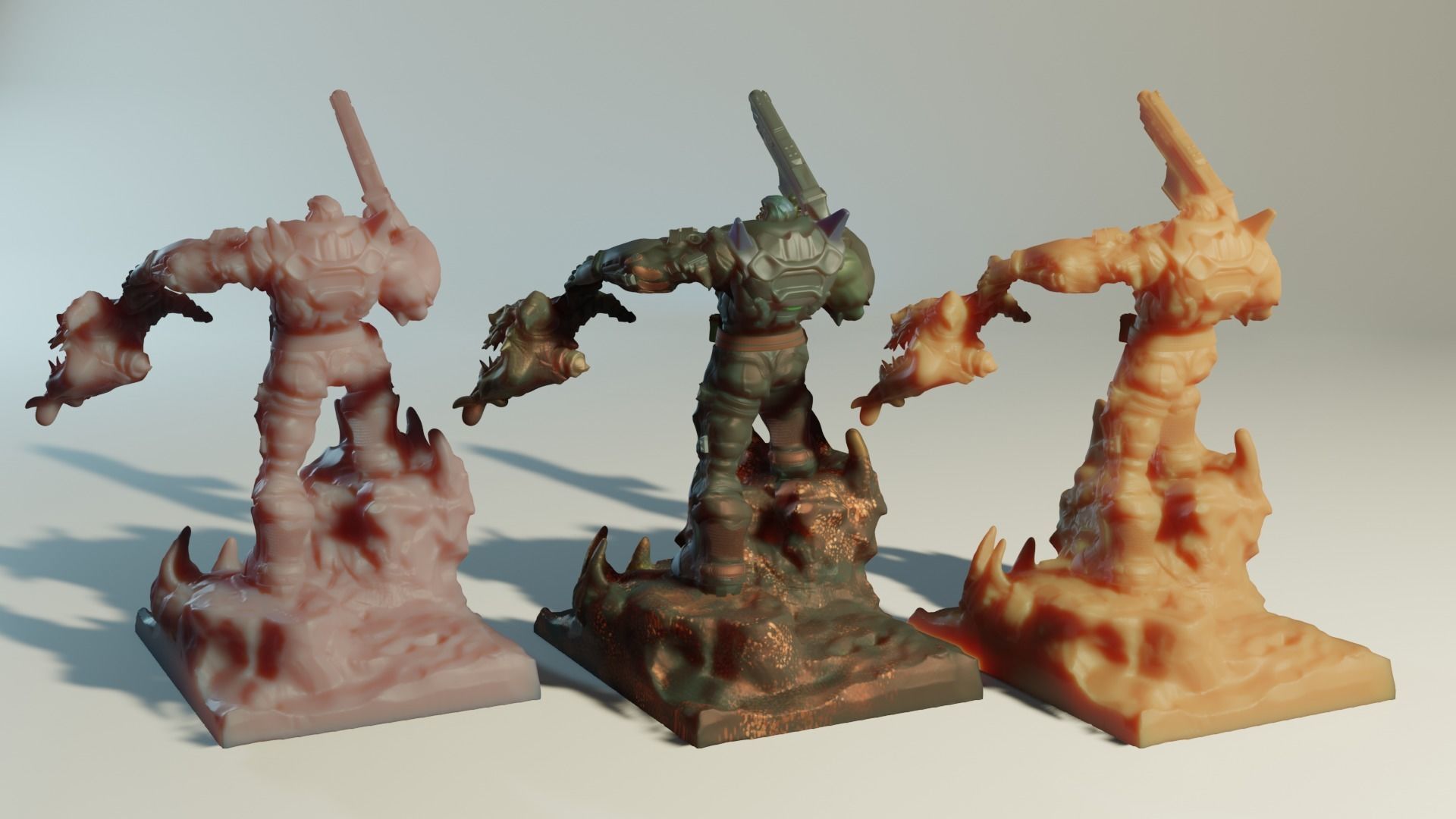 Hell Hunter Orc Infantery 3D Printing Ready 200 mm 3D print model_7