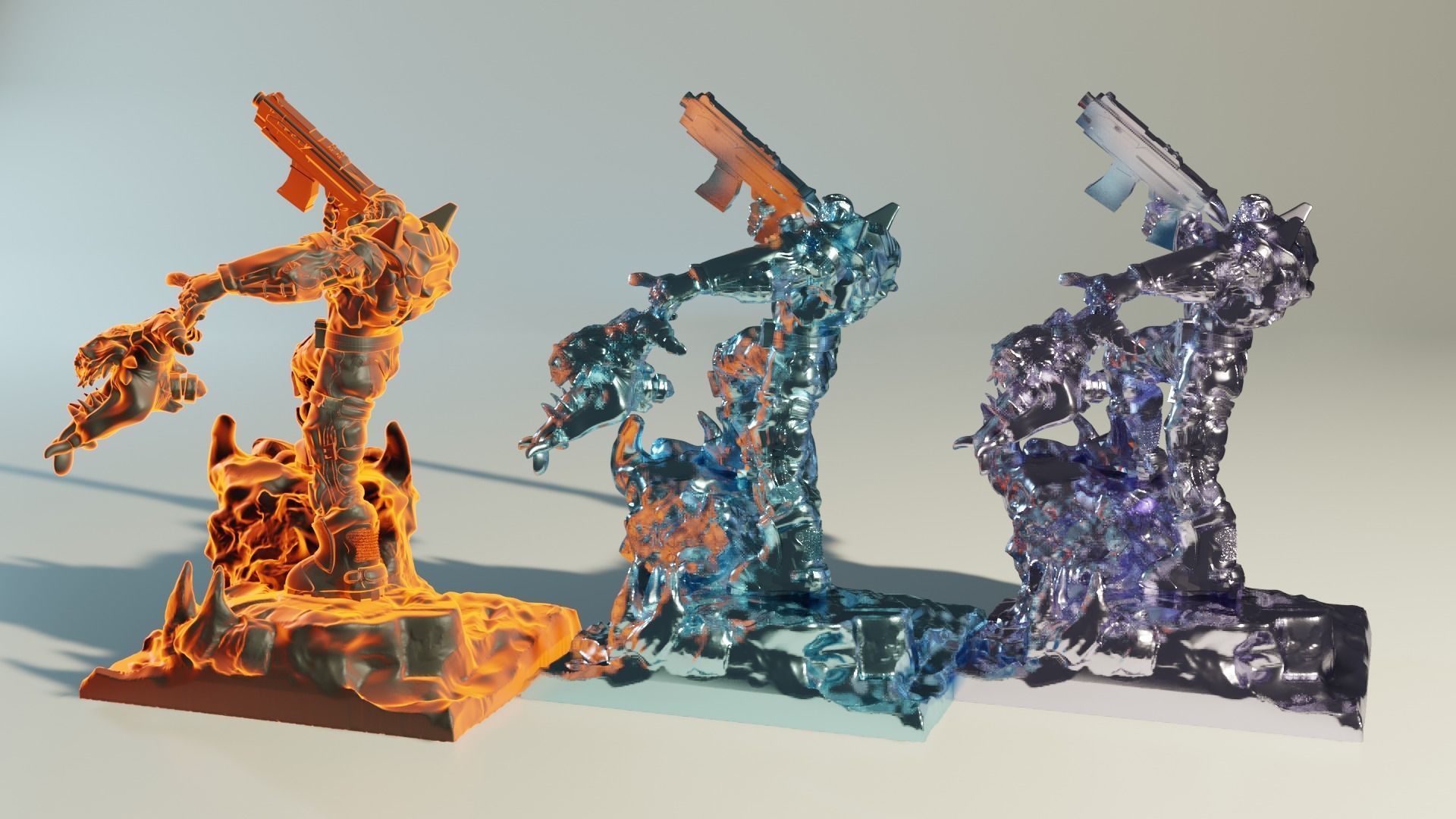 Hell Hunter Orc Infantery 3D Printing Ready 200 mm 3D print model_17