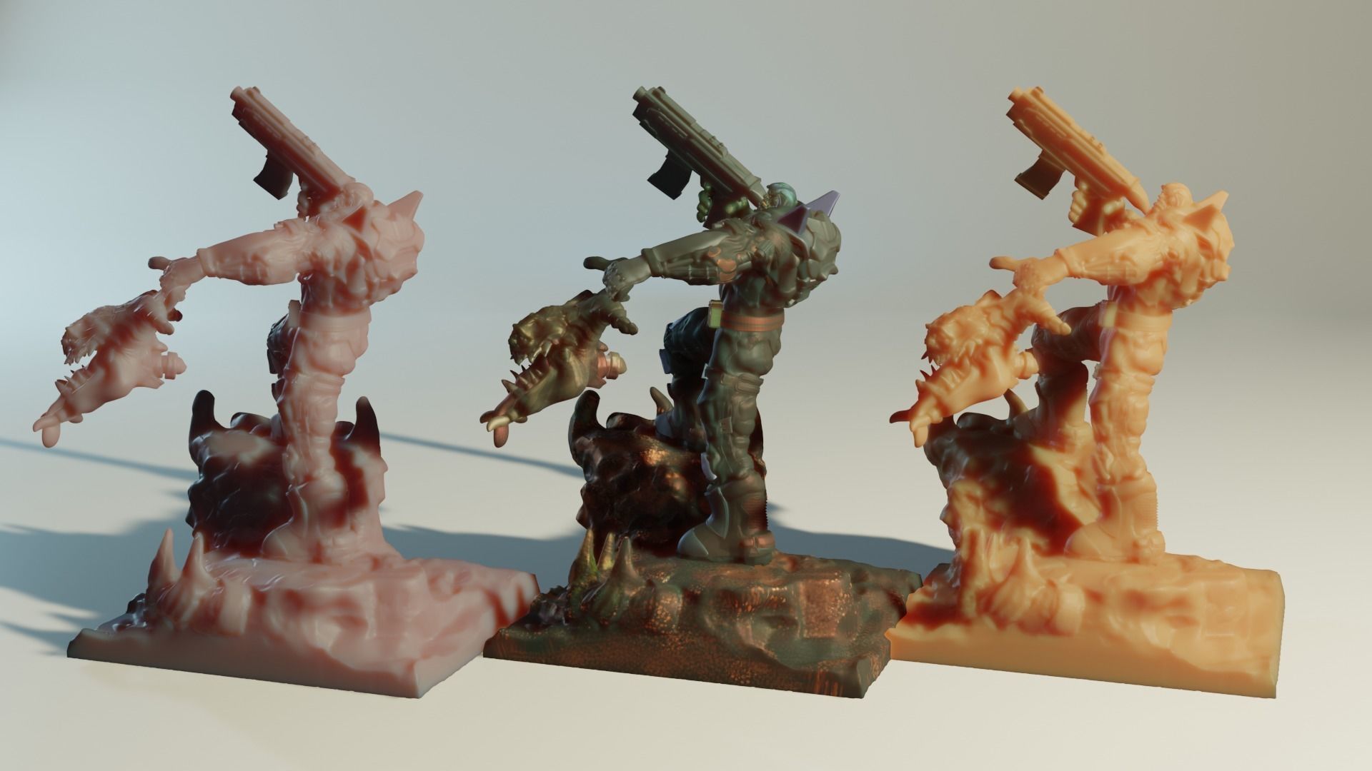 Hell Hunter Orc Infantery 3D Printing Ready 200 mm 3D print model_8