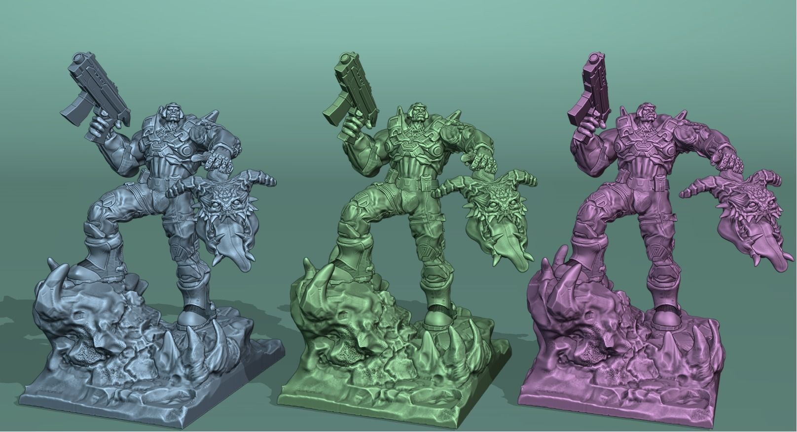 Hell Hunter Orc Infantery 3D Printing Ready 200 mm 3D print model_18