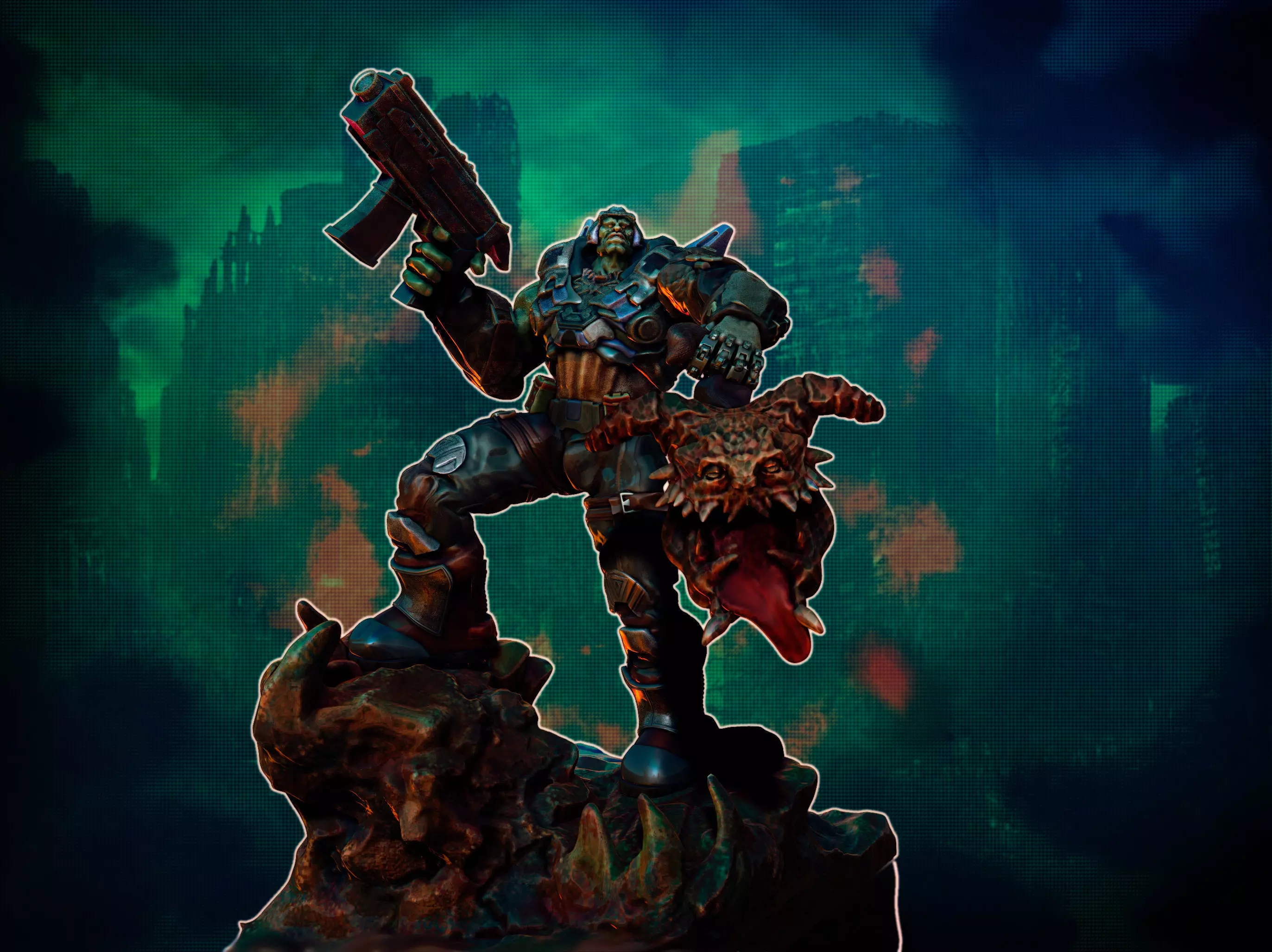 Hell Hunter Orc Infantery 3D Printing Ready 200 mm 3D print model_0