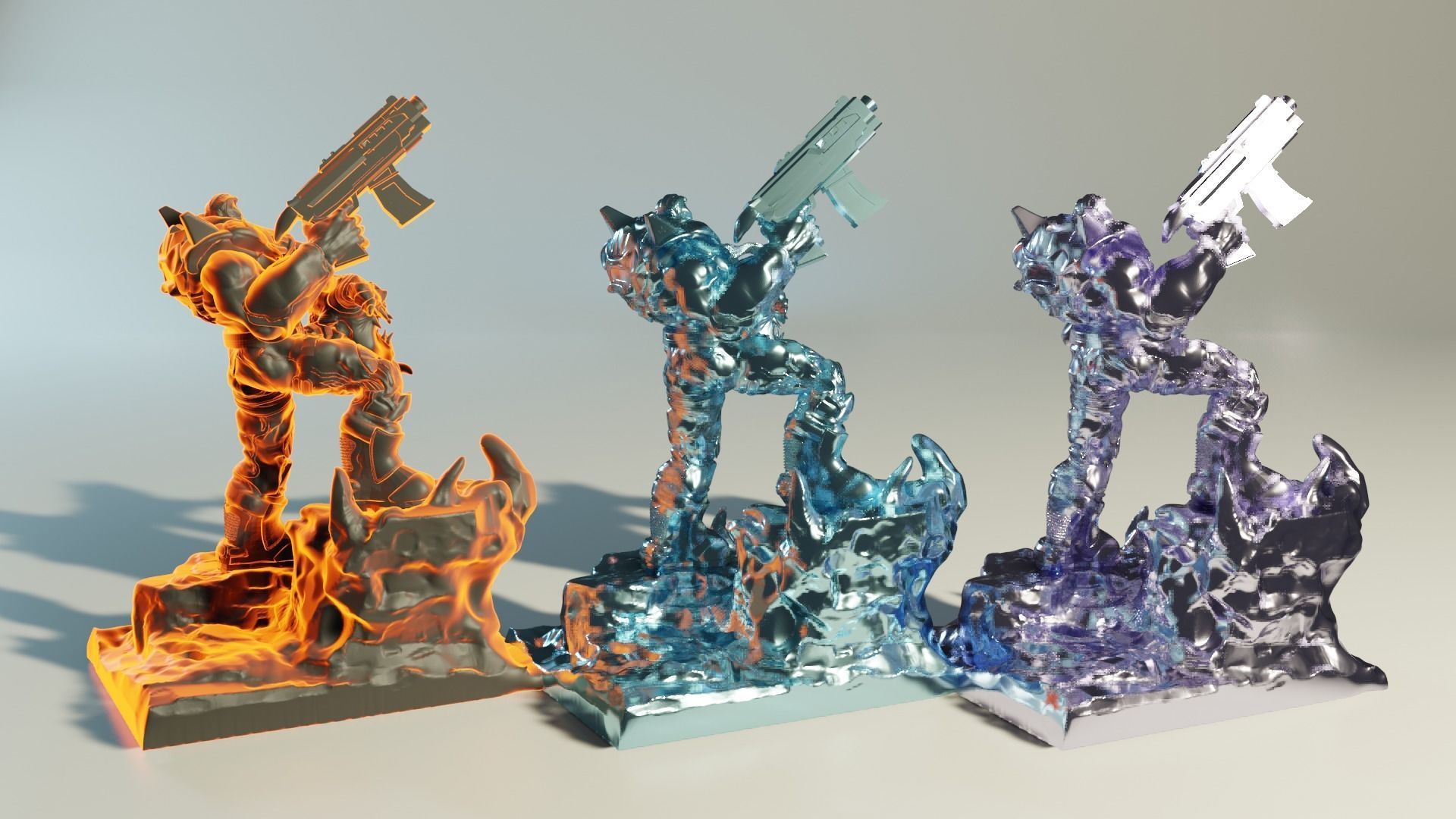 Hell Hunter Orc Infantery 3D Printing Ready 200 mm 3D print model_13