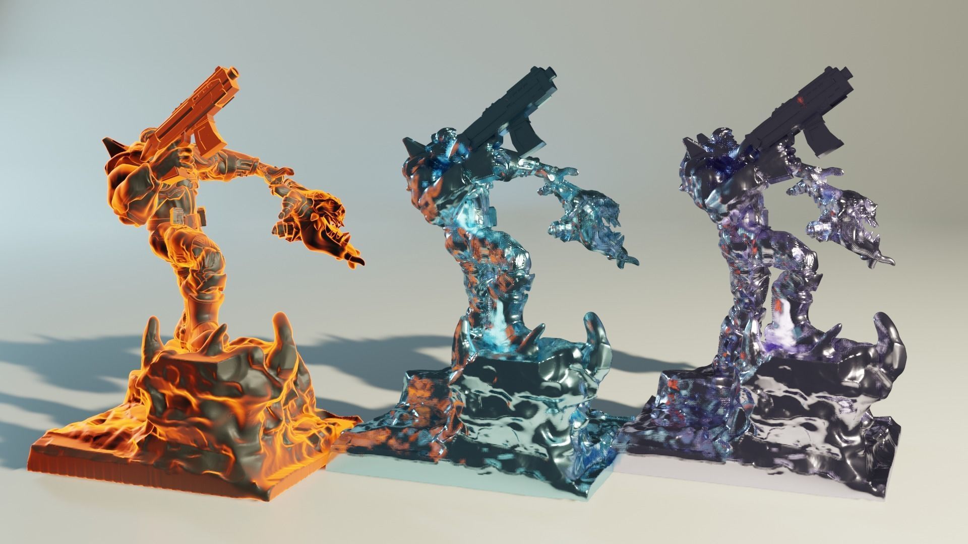 Hell Hunter Orc Infantery 3D Printing Ready 200 mm 3D print model_12