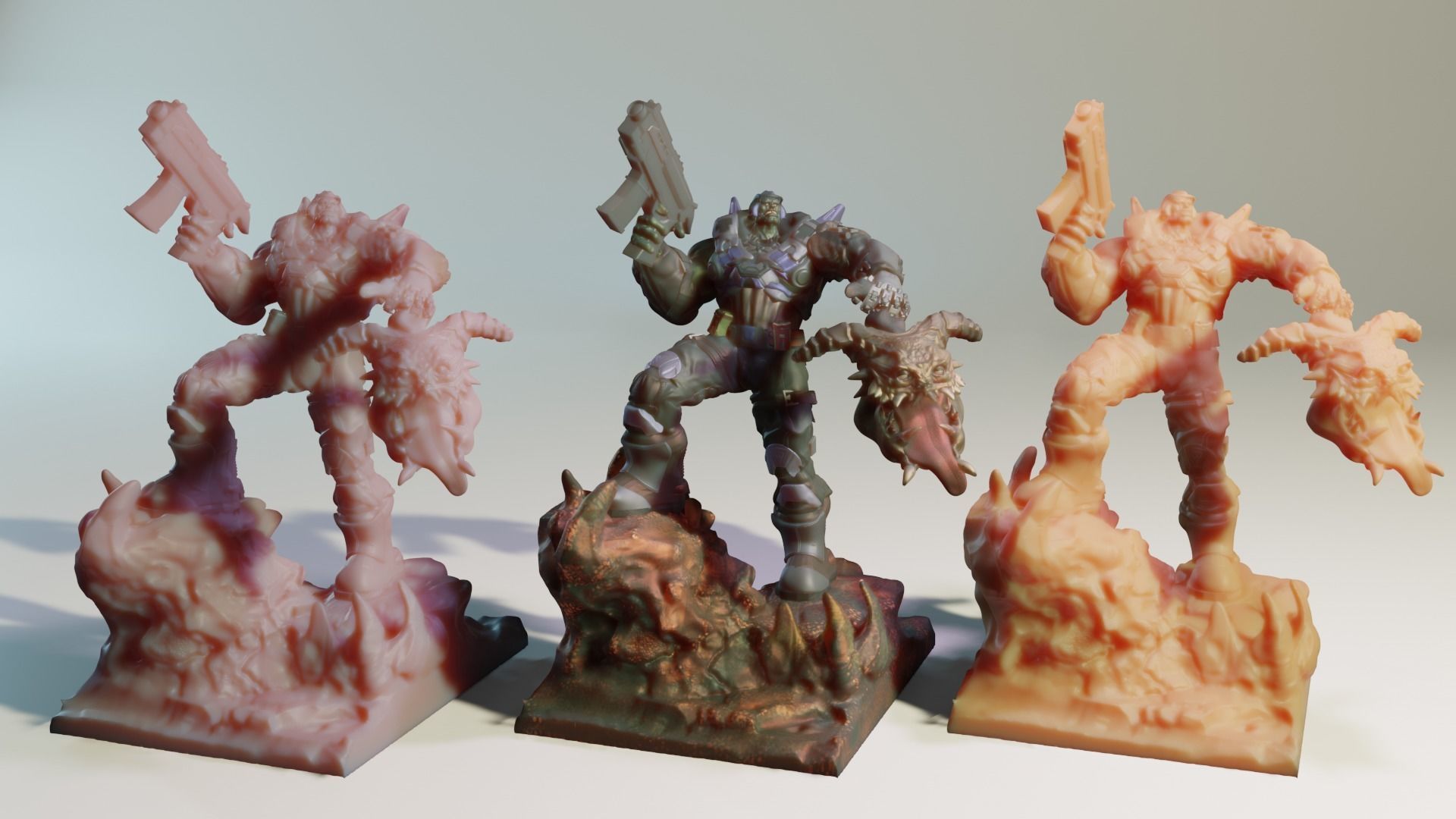 Hell Hunter Orc Infantery 3D Printing Ready 200 mm 3D print model_2