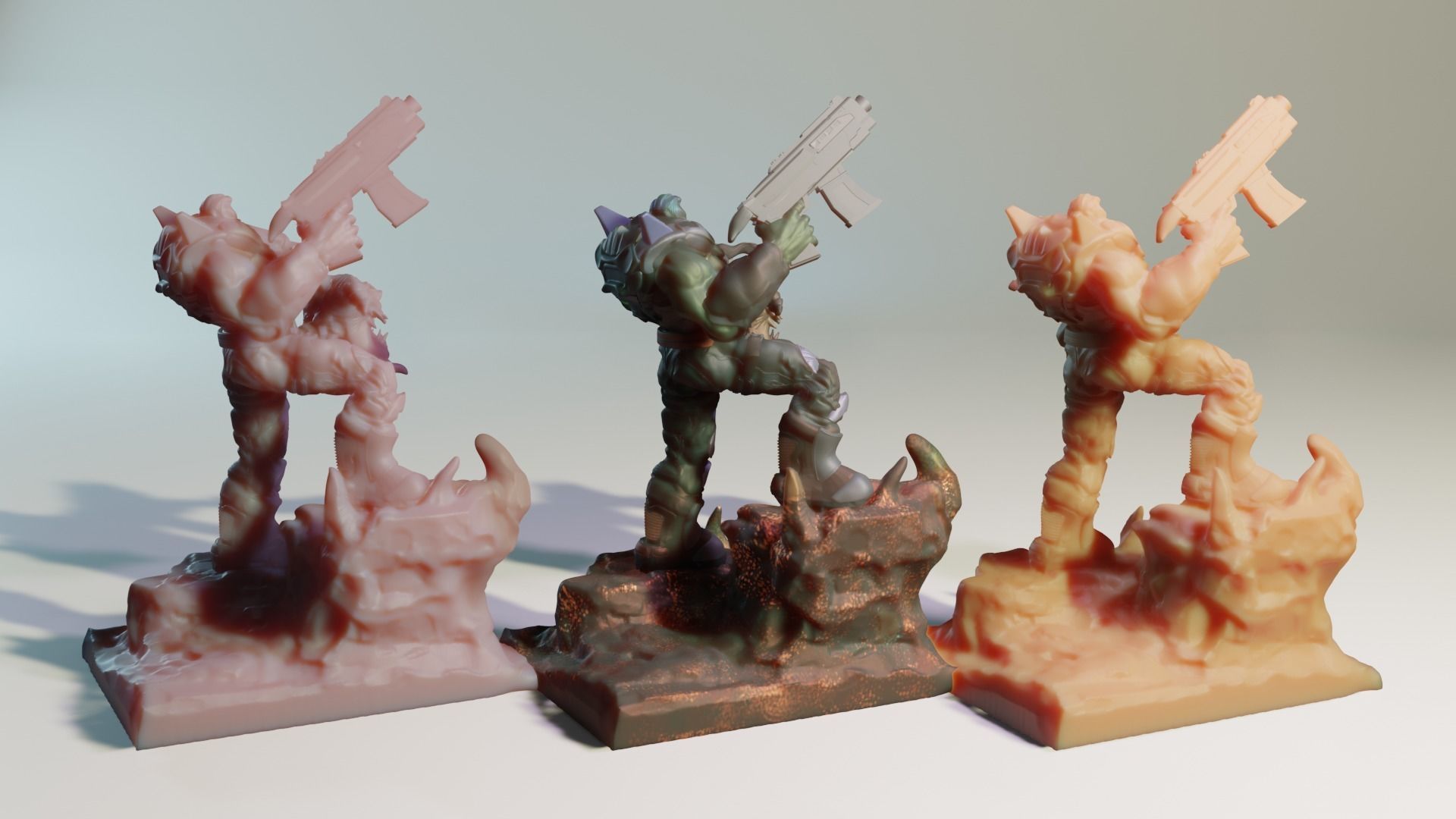 Hell Hunter Orc Infantery 3D Printing Ready 200 mm 3D print model_5