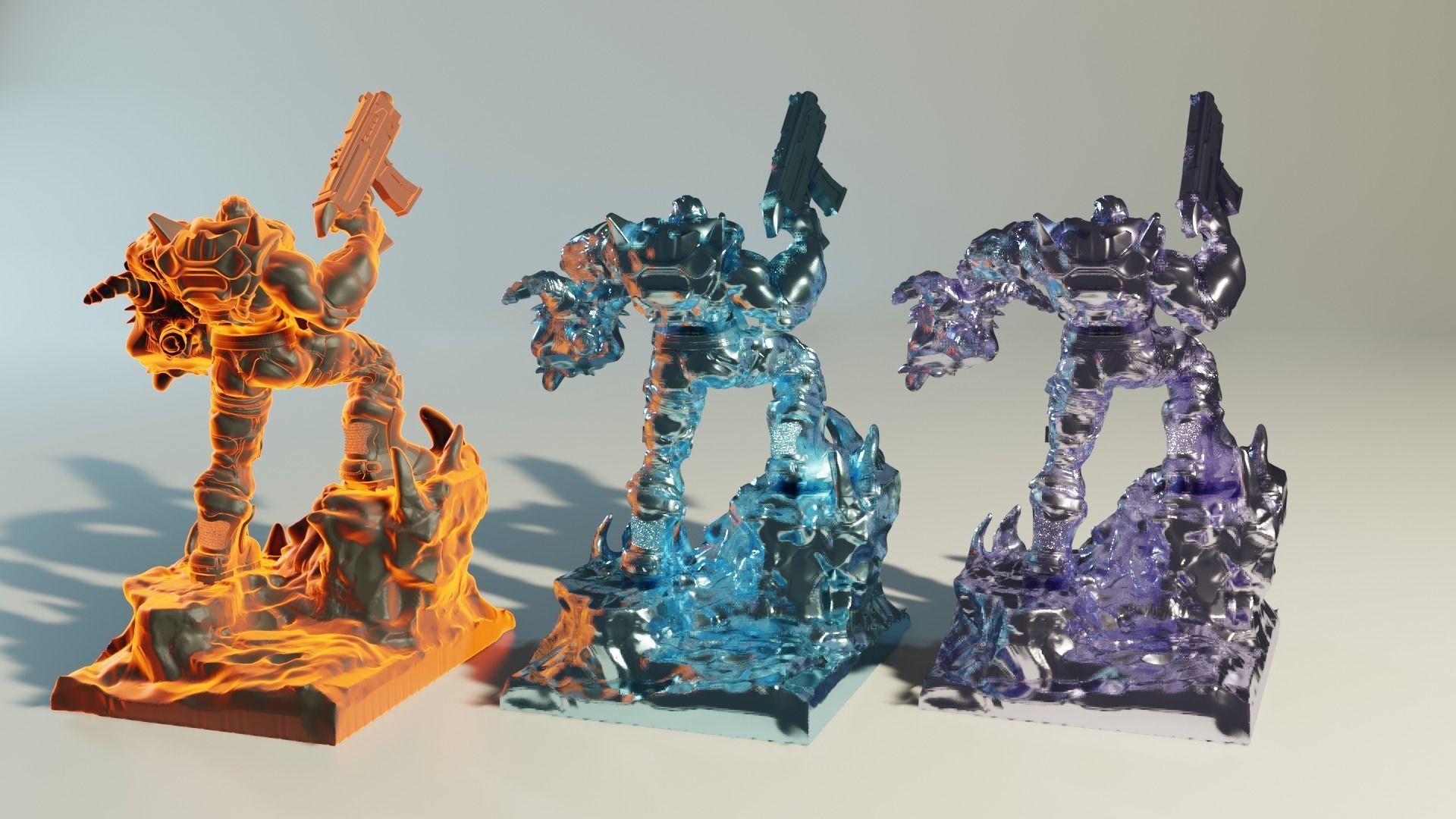 Hell Hunter Orc Infantery 3D Printing Ready 200 mm 3D print model_14