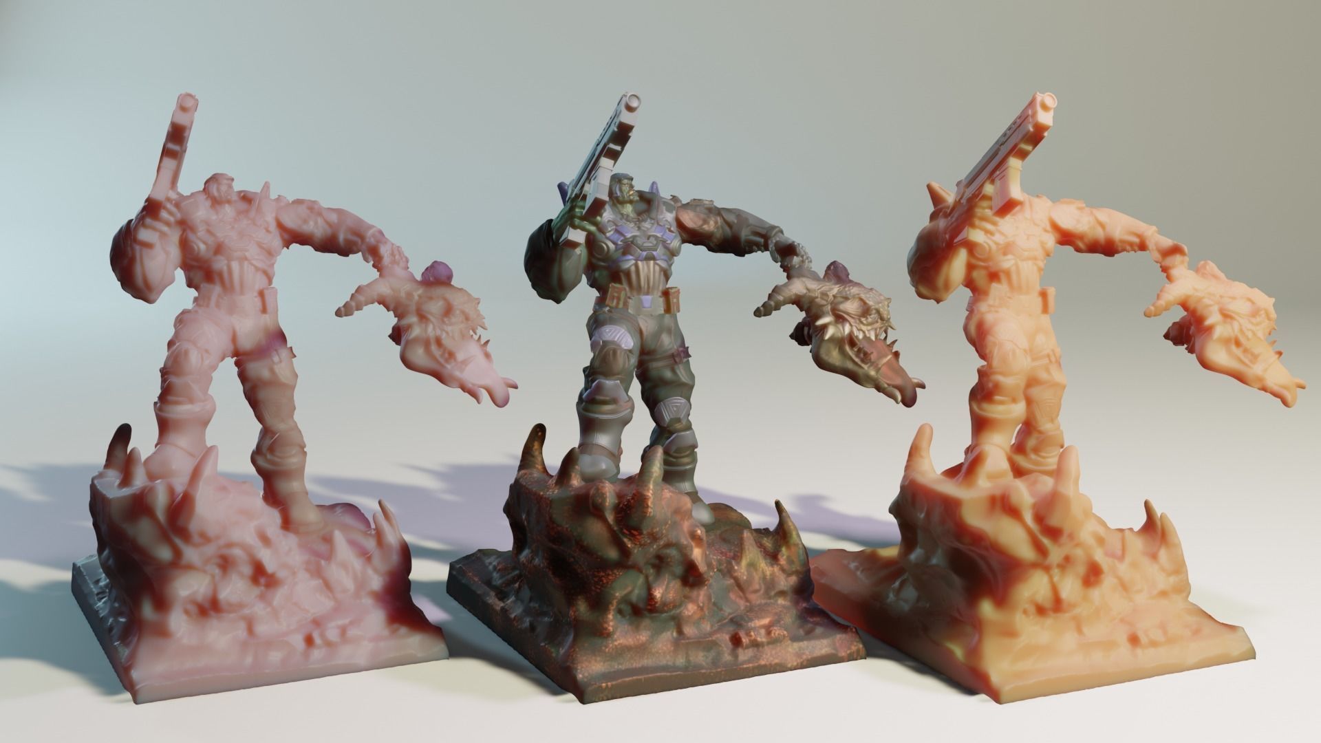 Hell Hunter Orc Infantery 3D Printing Ready 200 mm 3D print model_3