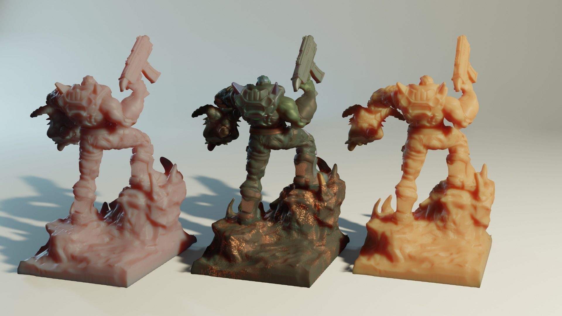 Hell Hunter Orc Infantery 3D Printing Ready 200 mm 3D print model_6