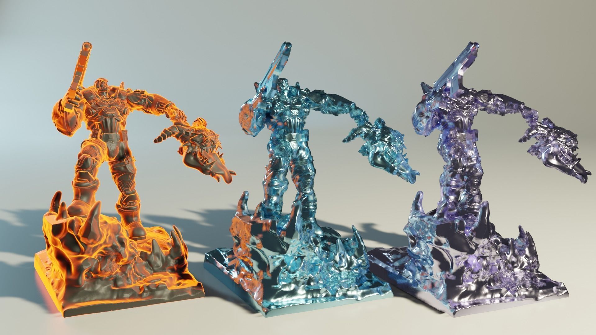 Hell Hunter Orc Infantery 3D Printing Ready 200 mm 3D print model_11