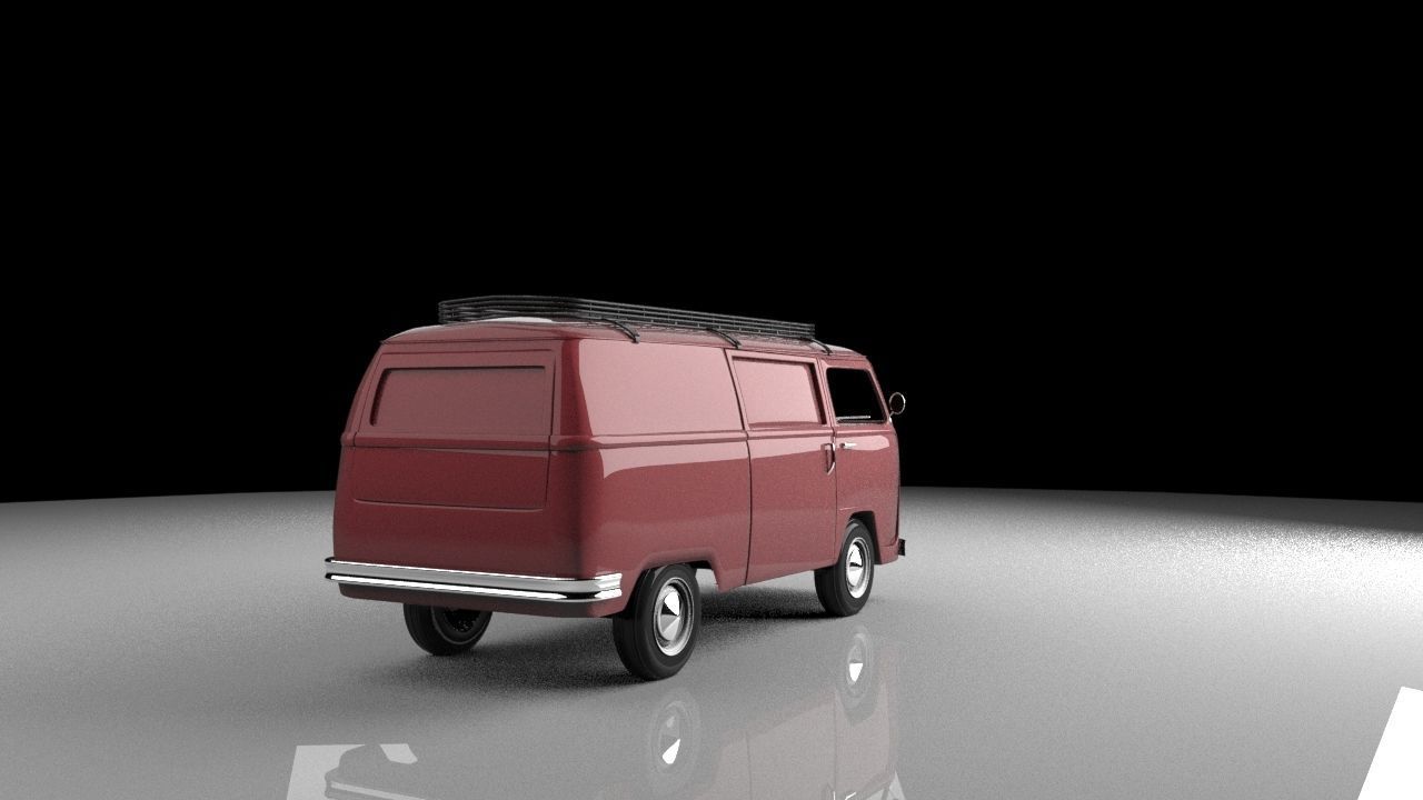 VOLKSWAGEN VAN 3D model_2