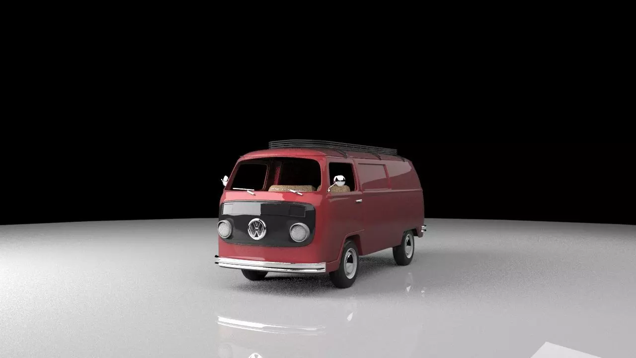 VOLKSWAGEN VAN 3D model_0