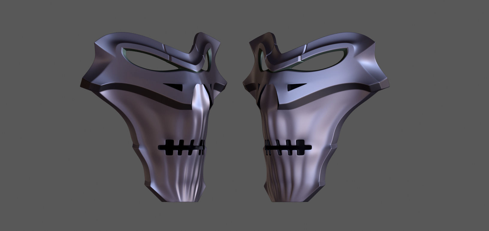 Necro Skull Mask 3D print model_1