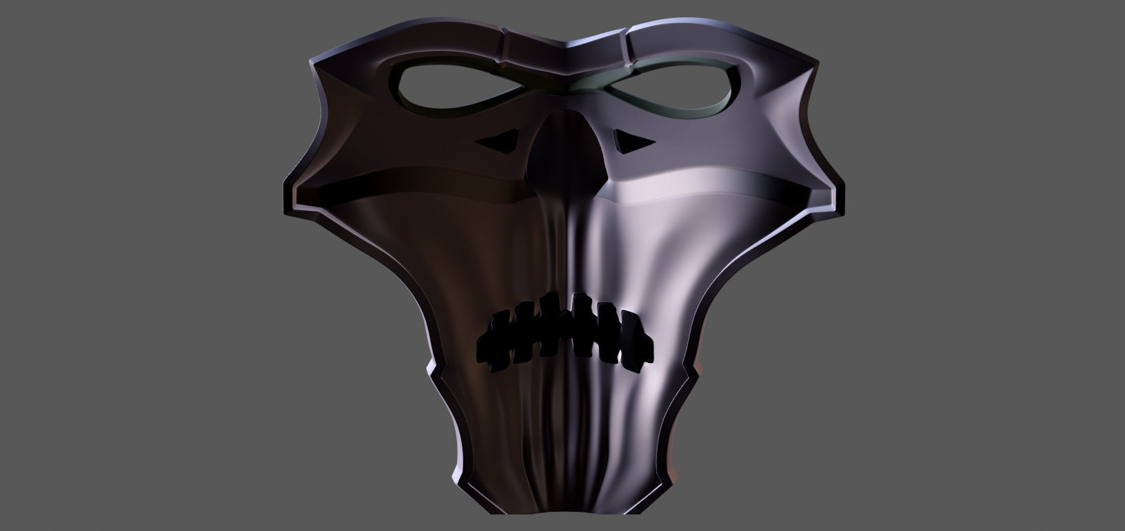 Necro Skull Mask 3D print model_2