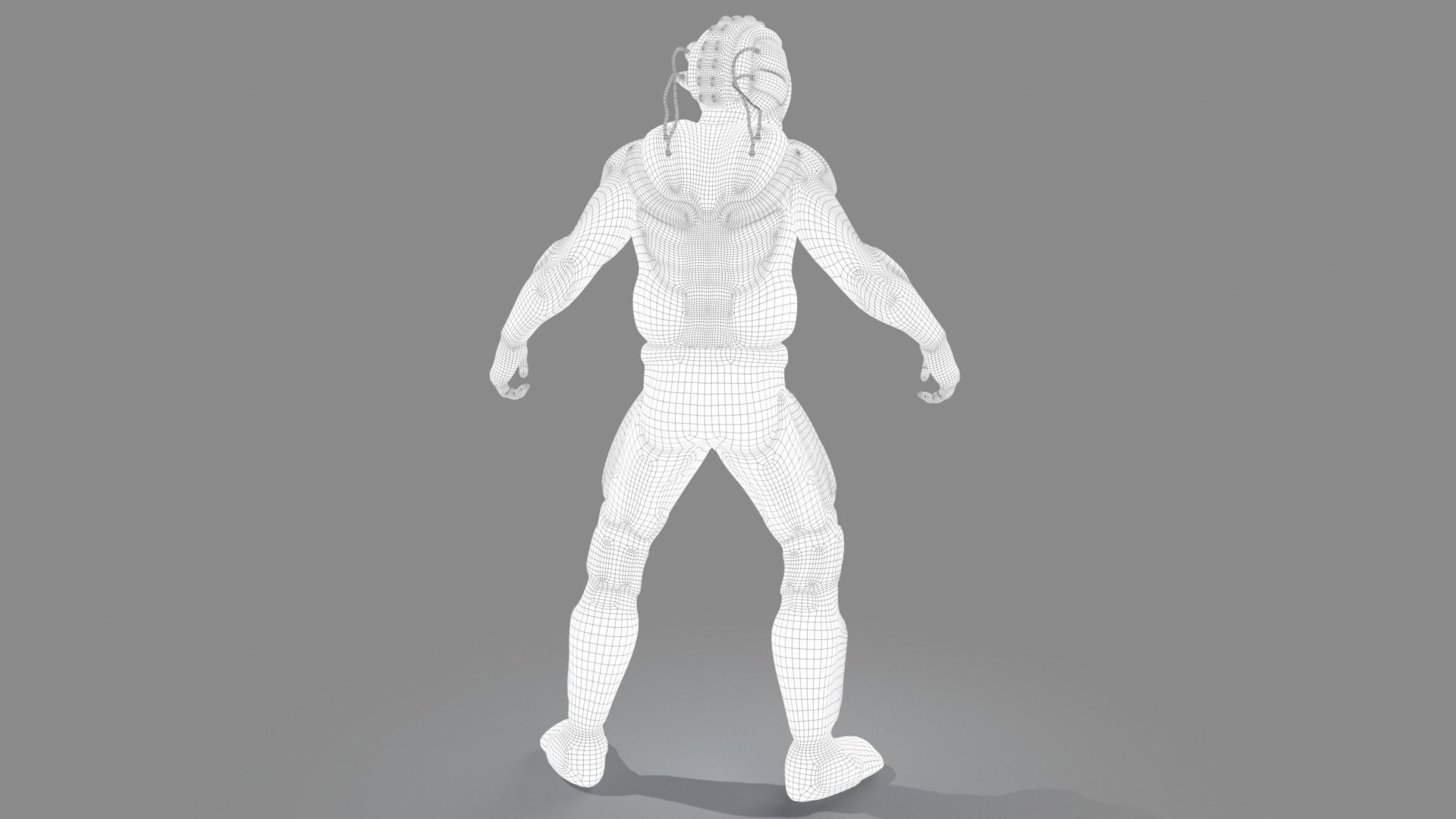 Sci fi warrior Low-poly 3D model_19