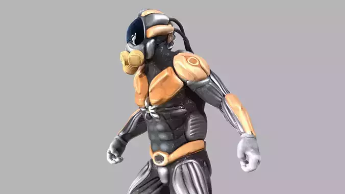 Sci fi warrior Low-poly 3D model Sci fi warrior Low-poly 3D model