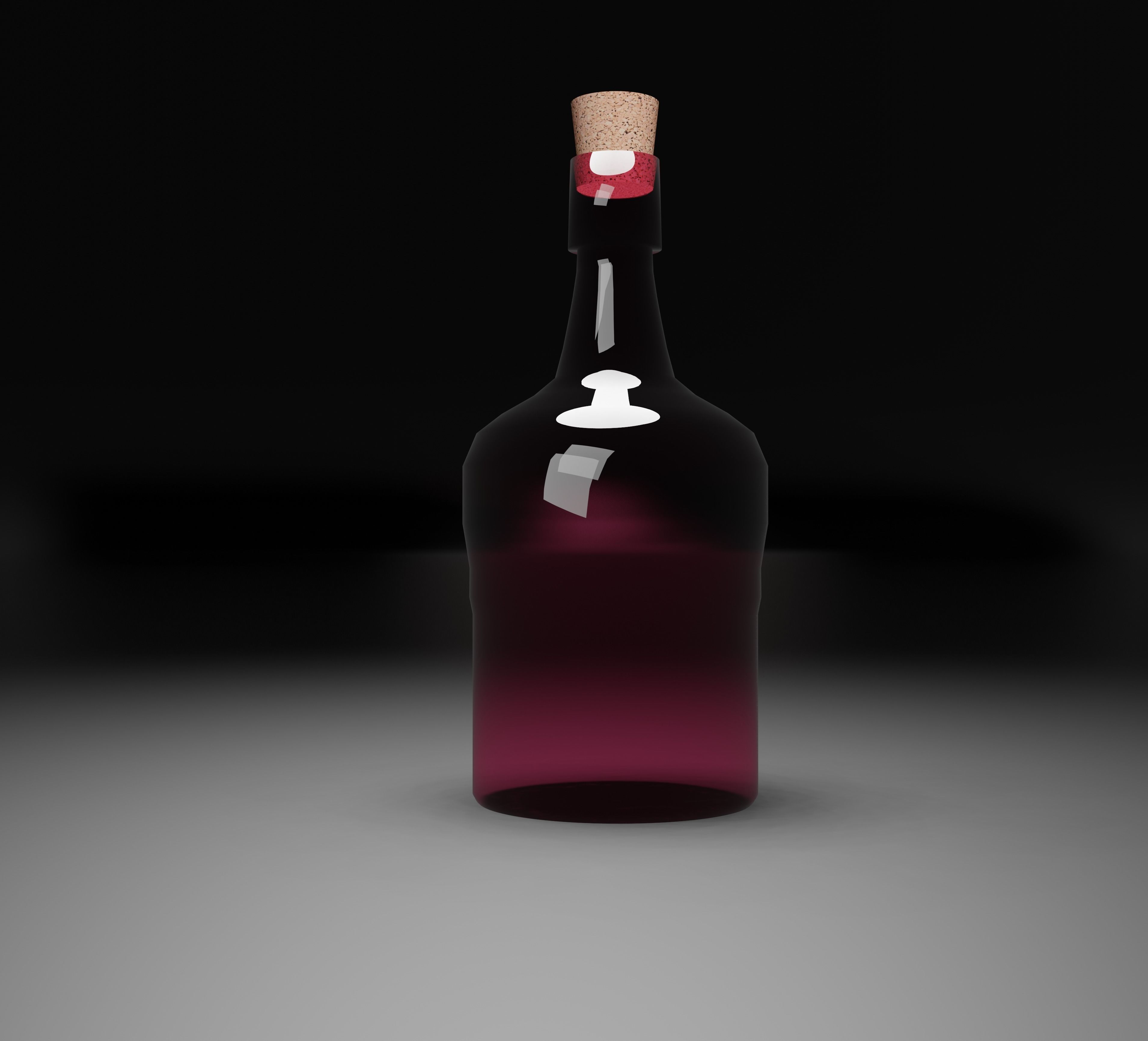 realistic pirates cannon pirates bottle binocular and ship box 3D model_1