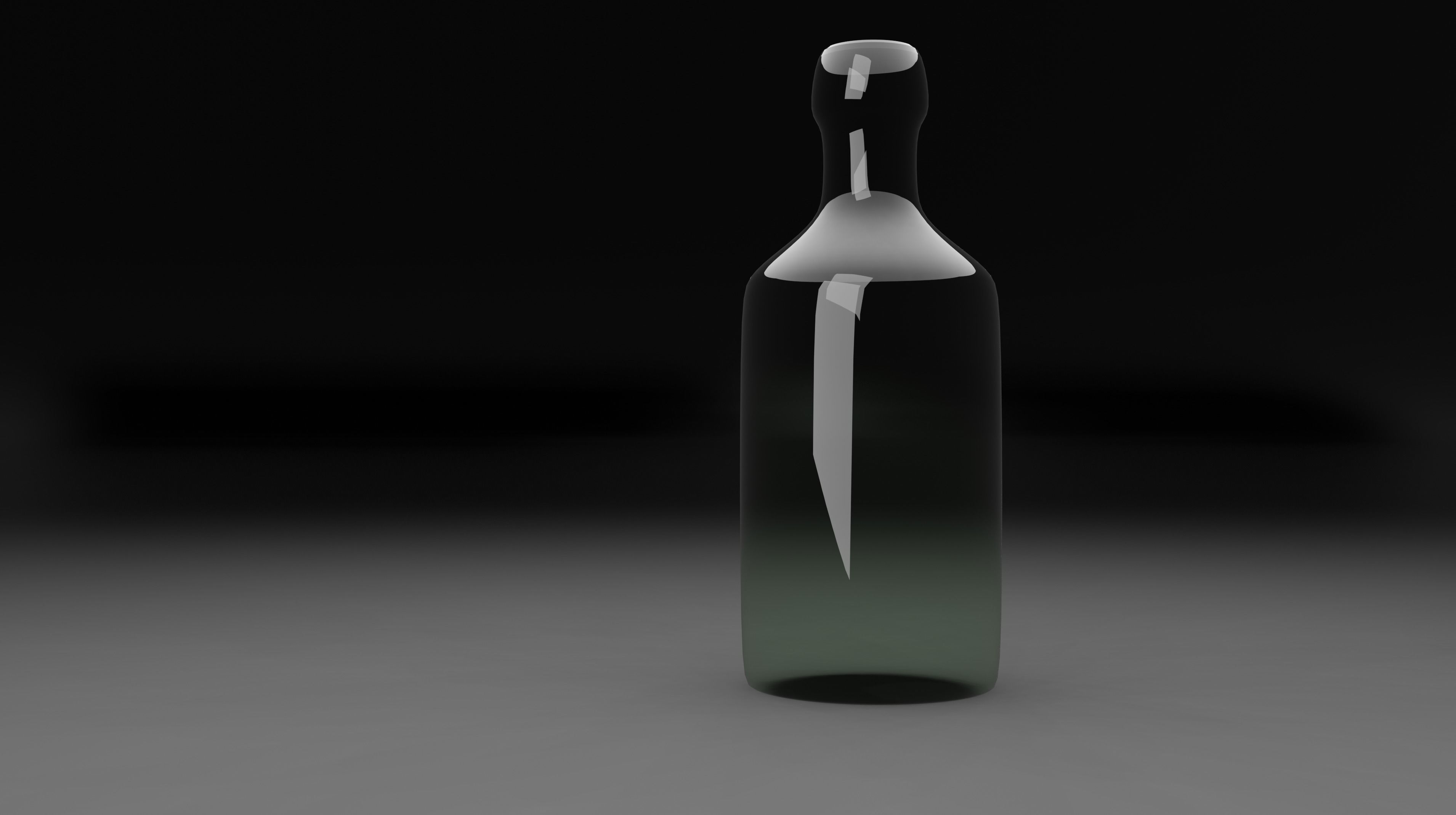 realistic pirates cannon pirates bottle binocular and ship box 3D model_4