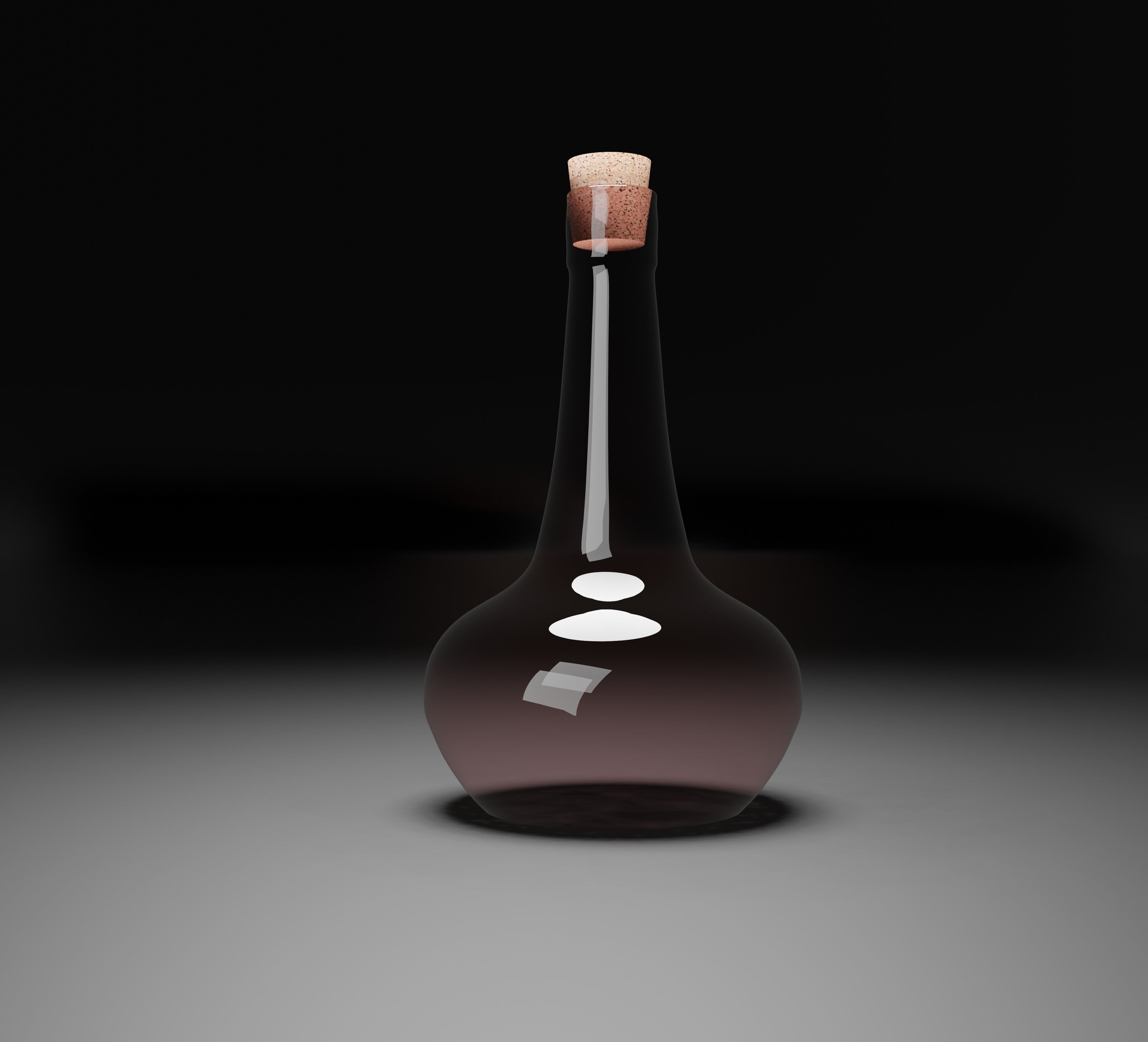 realistic pirates cannon pirates bottle binocular and ship box 3D model_9