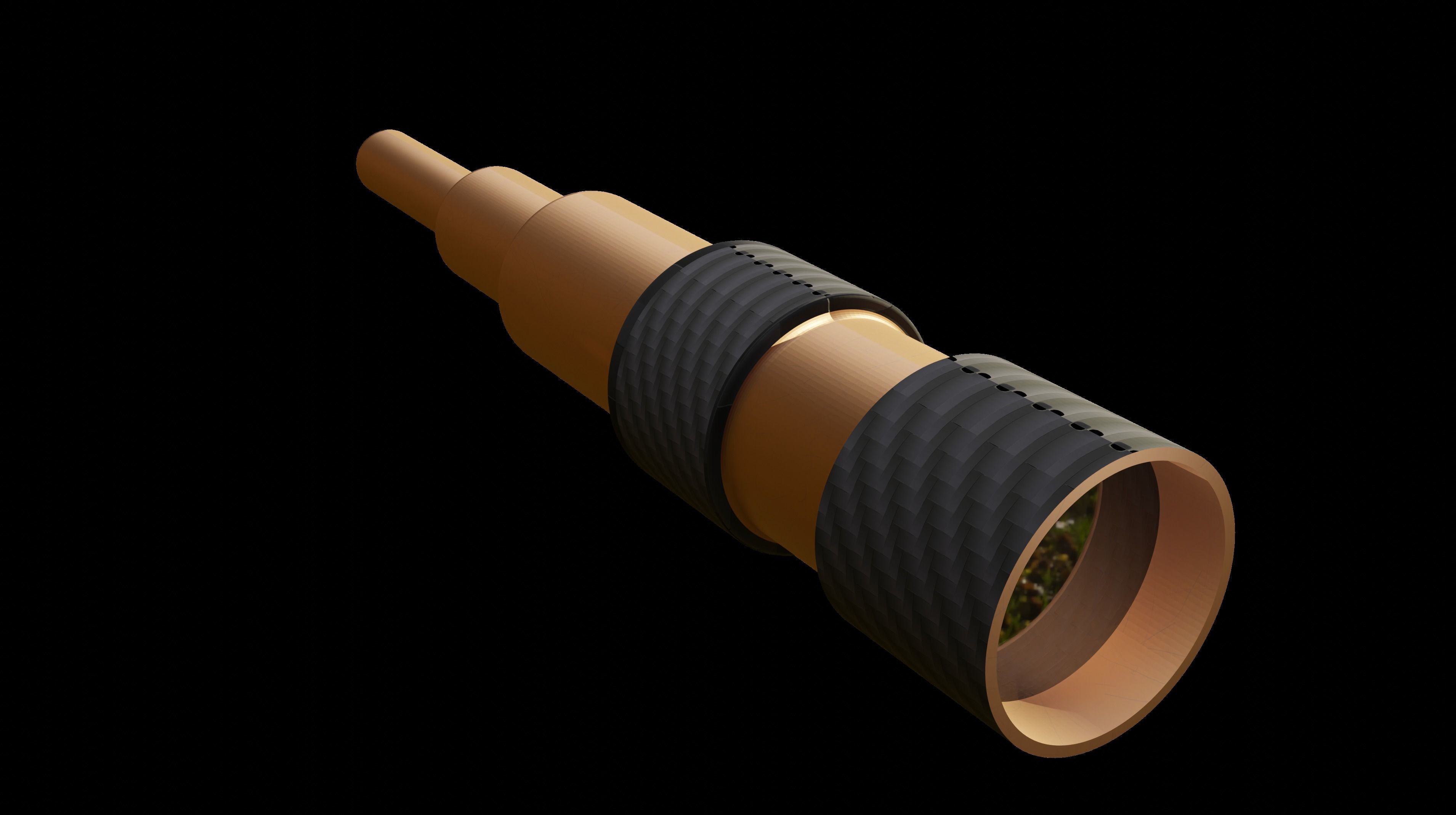 realistic pirates cannon pirates bottle binocular and ship box 3D model_2