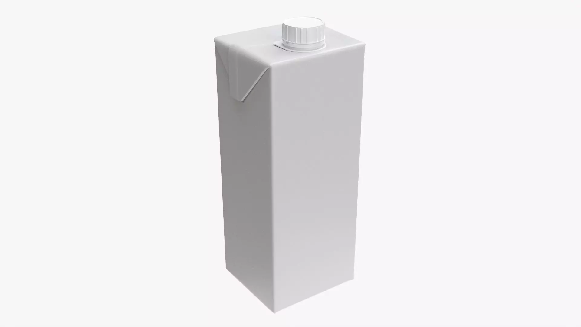 Tetra Pak juice cardboard box packaging with cap 1000ml 3D model