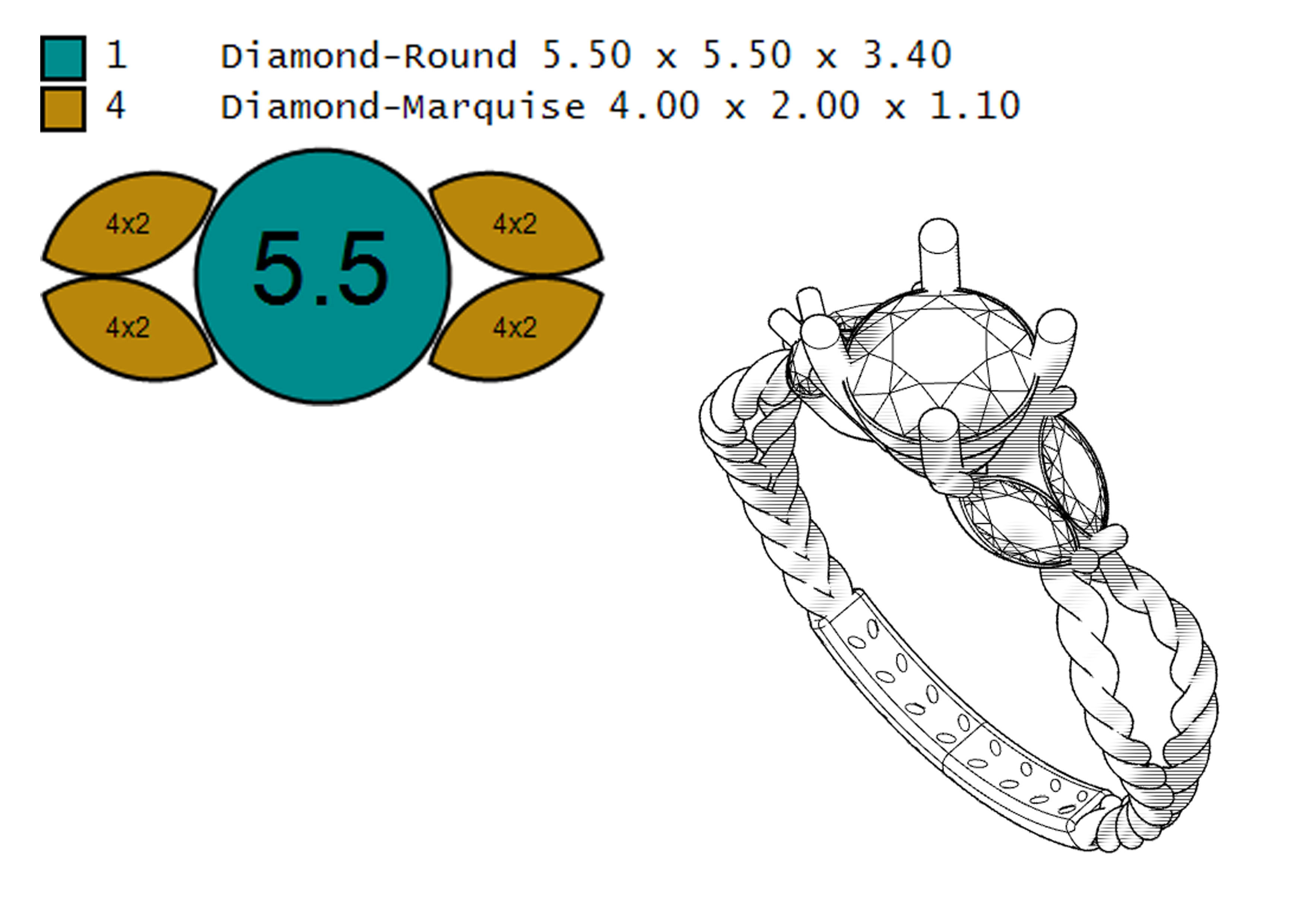 Solitaire Ring 3D print model_9