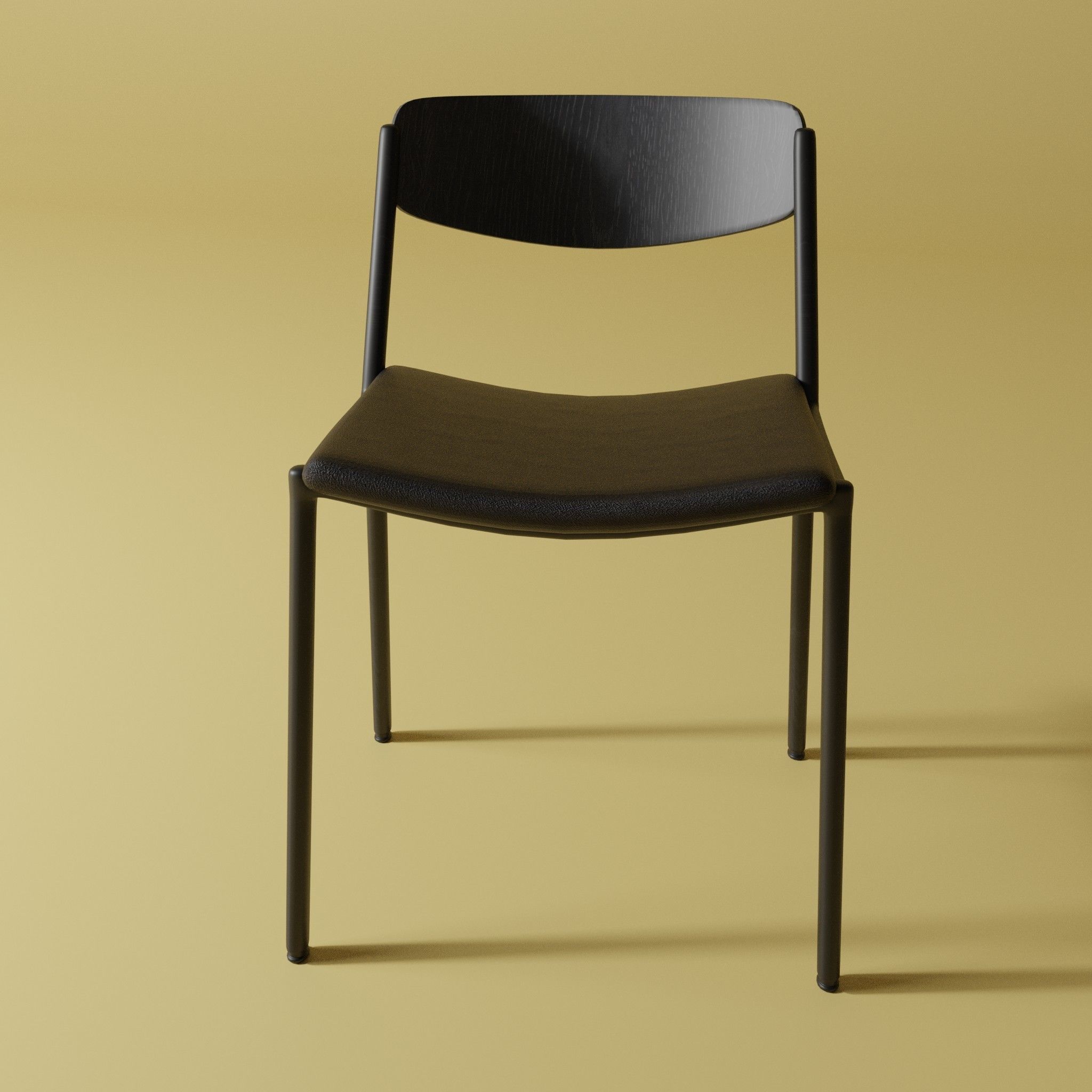 Study chair 3D model_2