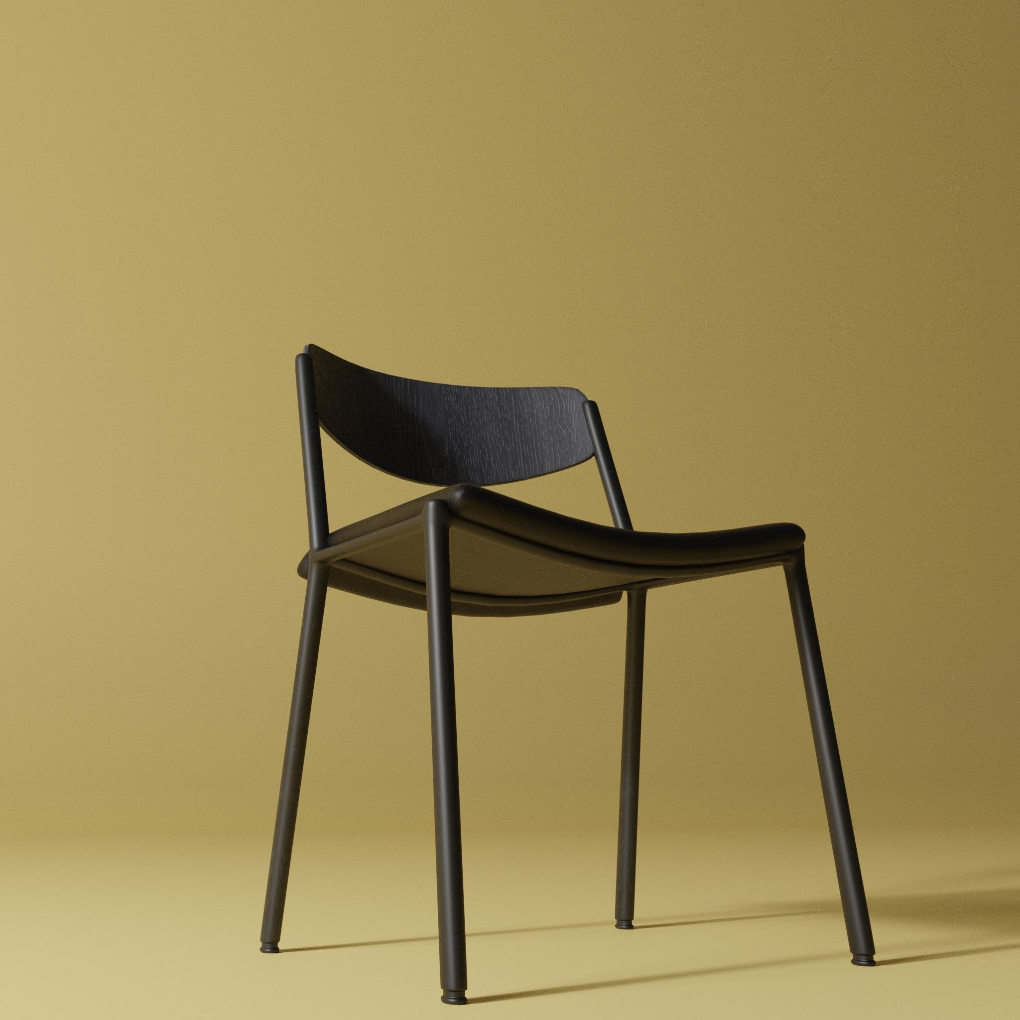 Study chair 3D model_1