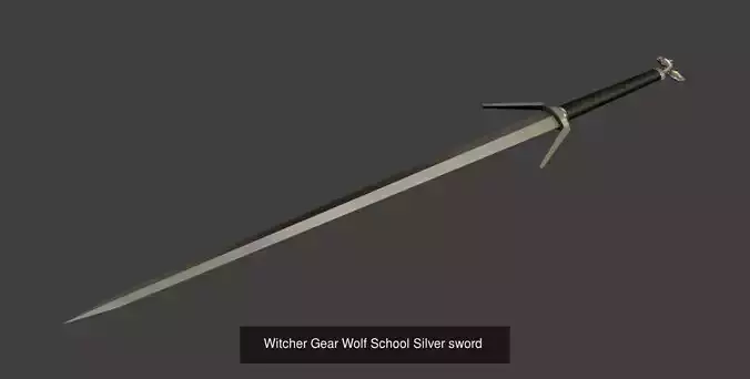 Witcher Gear Wolf School Silver and Steel sword 