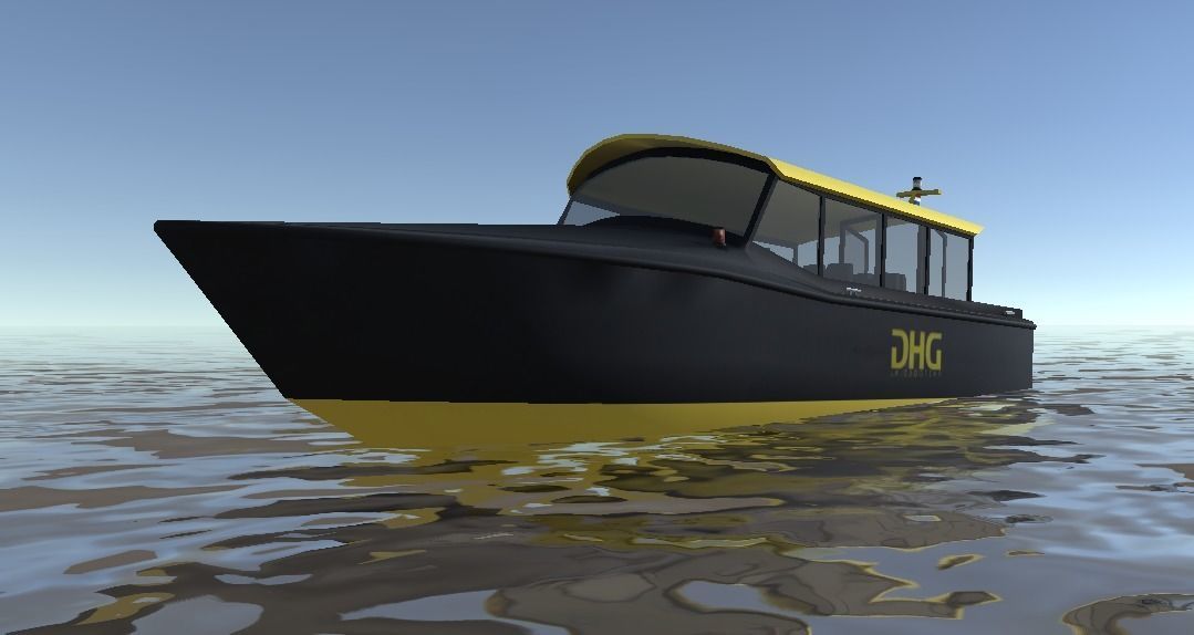 DHG Rotterdam watertaxi 3d low-poly model Low-poly 3D model_4