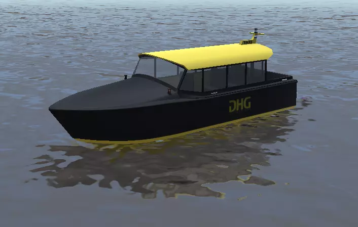 DHG Rotterdam watertaxi 3d low-poly model Low-poly 3D model_0