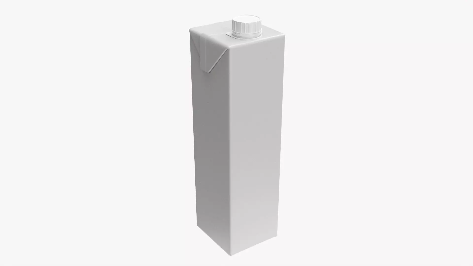 Tetra Pak juice cardboard box packaging with cap 1000ml slim 3D model_0