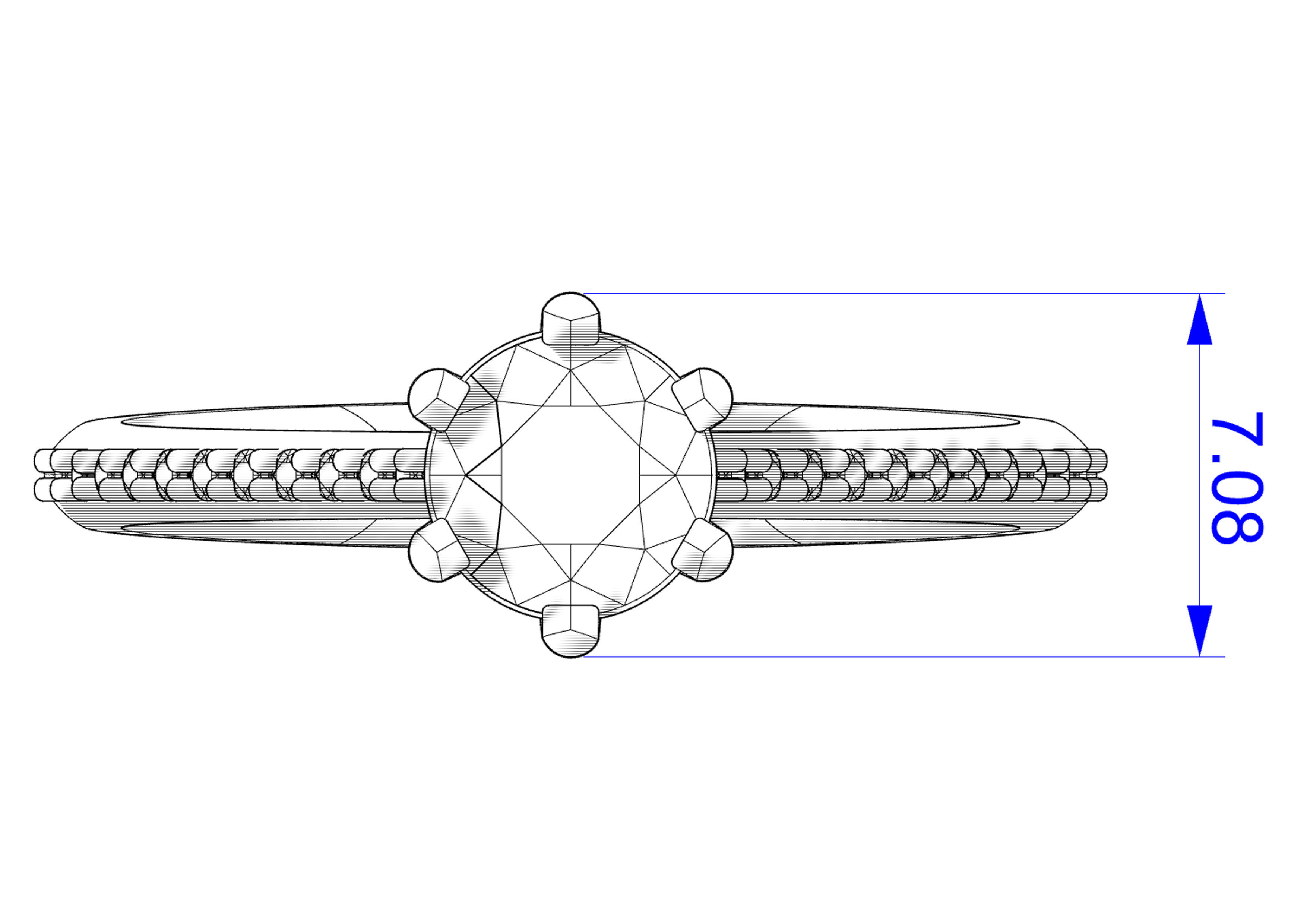 Solitaire Ring 3D print model_10