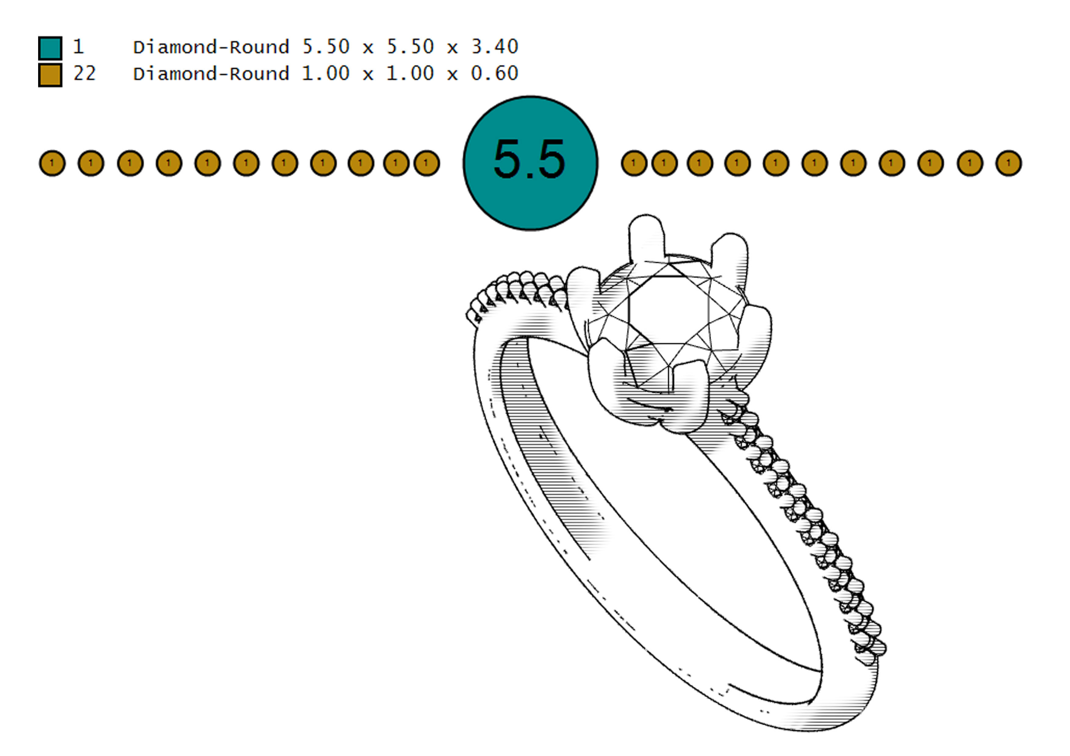 Solitaire Ring 3D print model_9