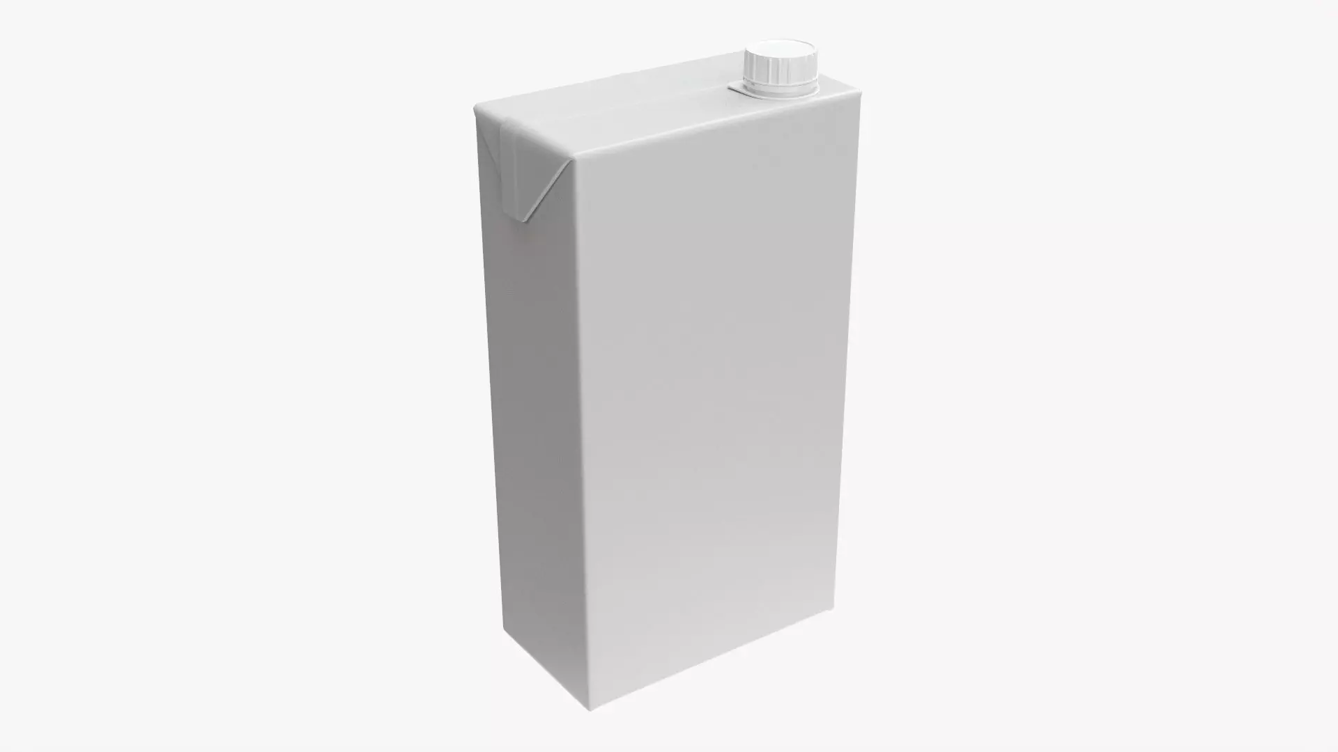 Tetra Pak juice cardboard box packaging with cap 2000ml 3D model_0