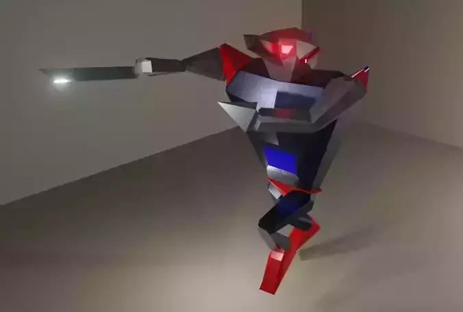 Robot Mecha rigged character model 