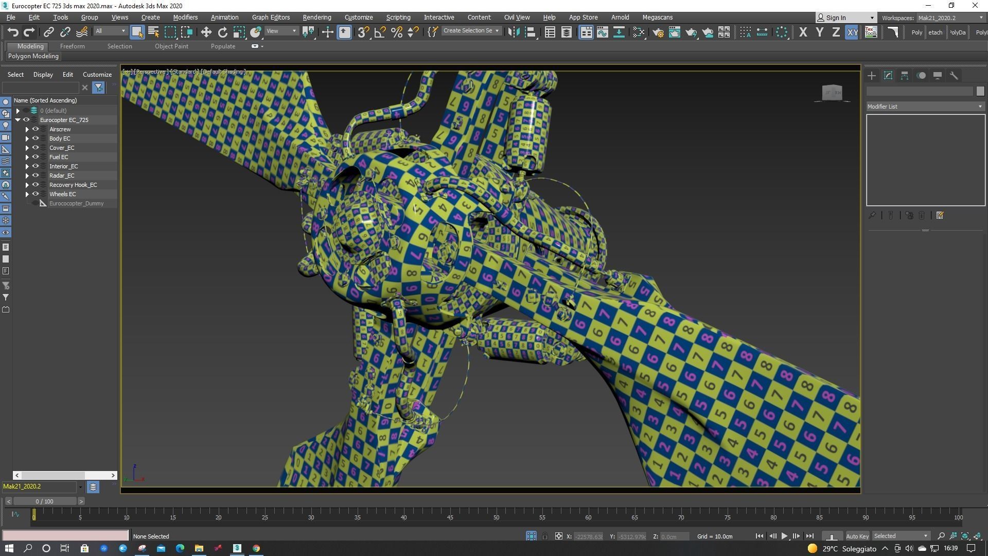 Eurocopter EC 725 High Detail 3ds max Vray 3D model_91