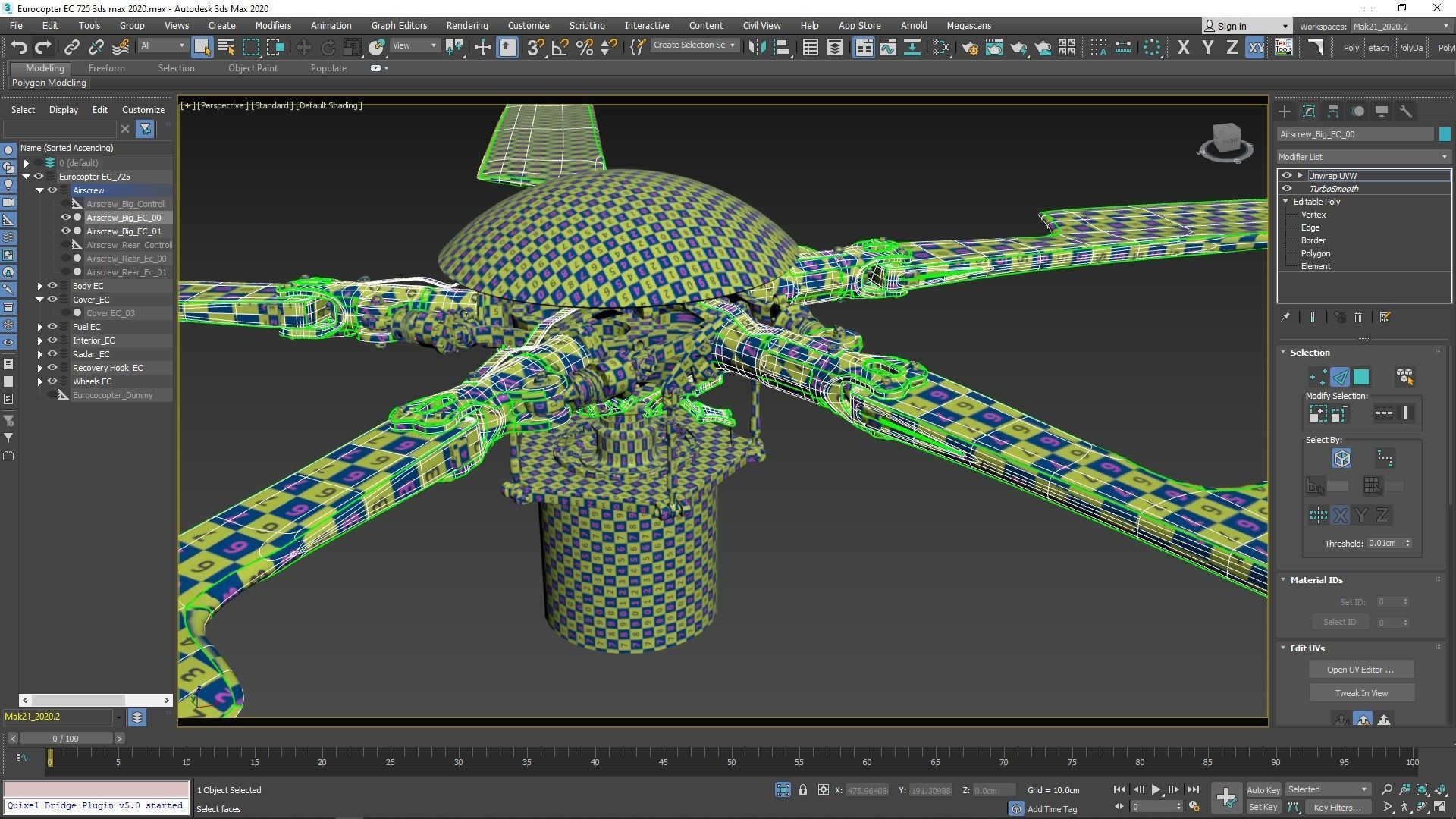 Eurocopter EC 725 High Detail 3ds max Vray 3D model_87