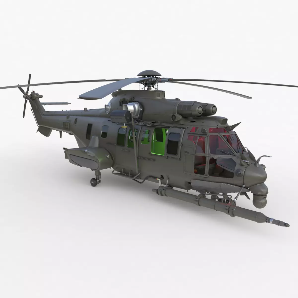 Eurocopter EC 725 High Detail 3ds max Vray 3D model_0