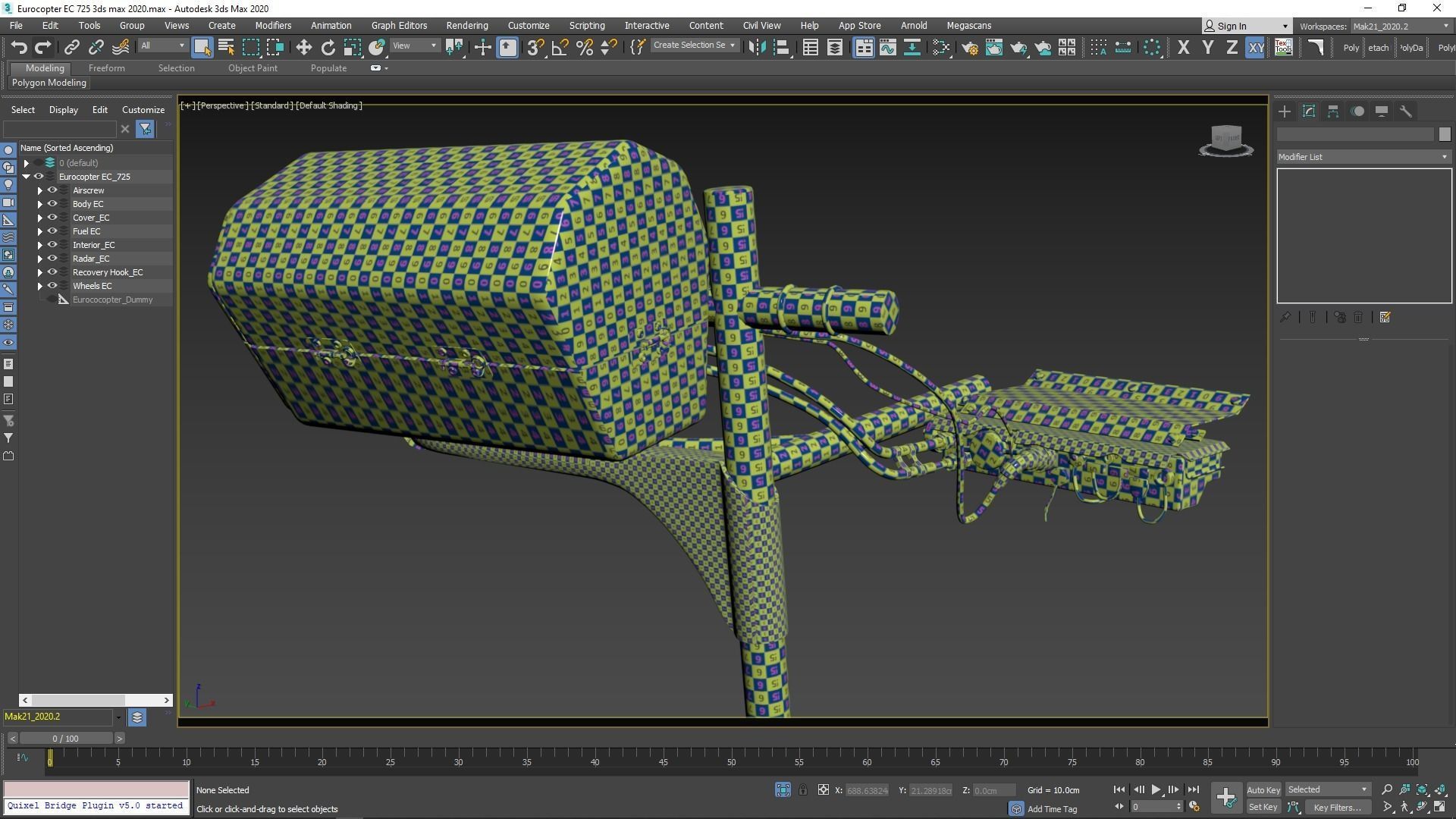 Eurocopter EC 725 High Detail 3ds max Vray 3D model_92