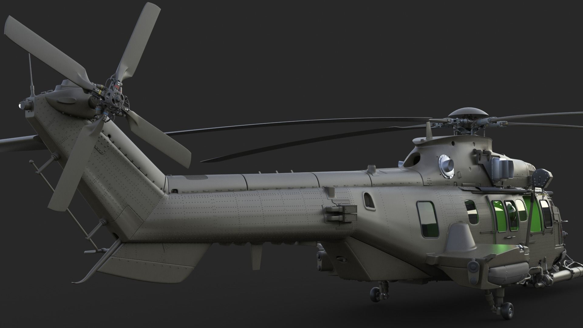 Eurocopter EC 725 High Detail 3ds max Vray 3D model_26