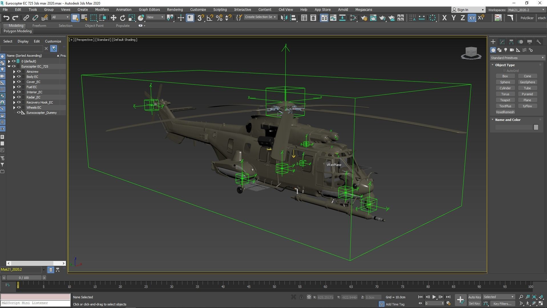 Eurocopter EC 725 High Detail 3ds max Vray 3D model_73