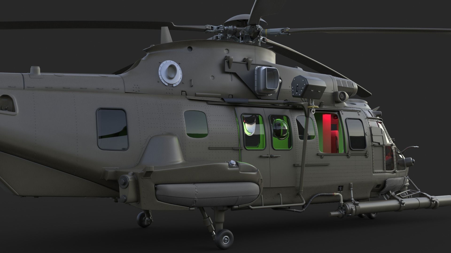 Eurocopter EC 725 High Detail 3ds max Vray 3D model_27