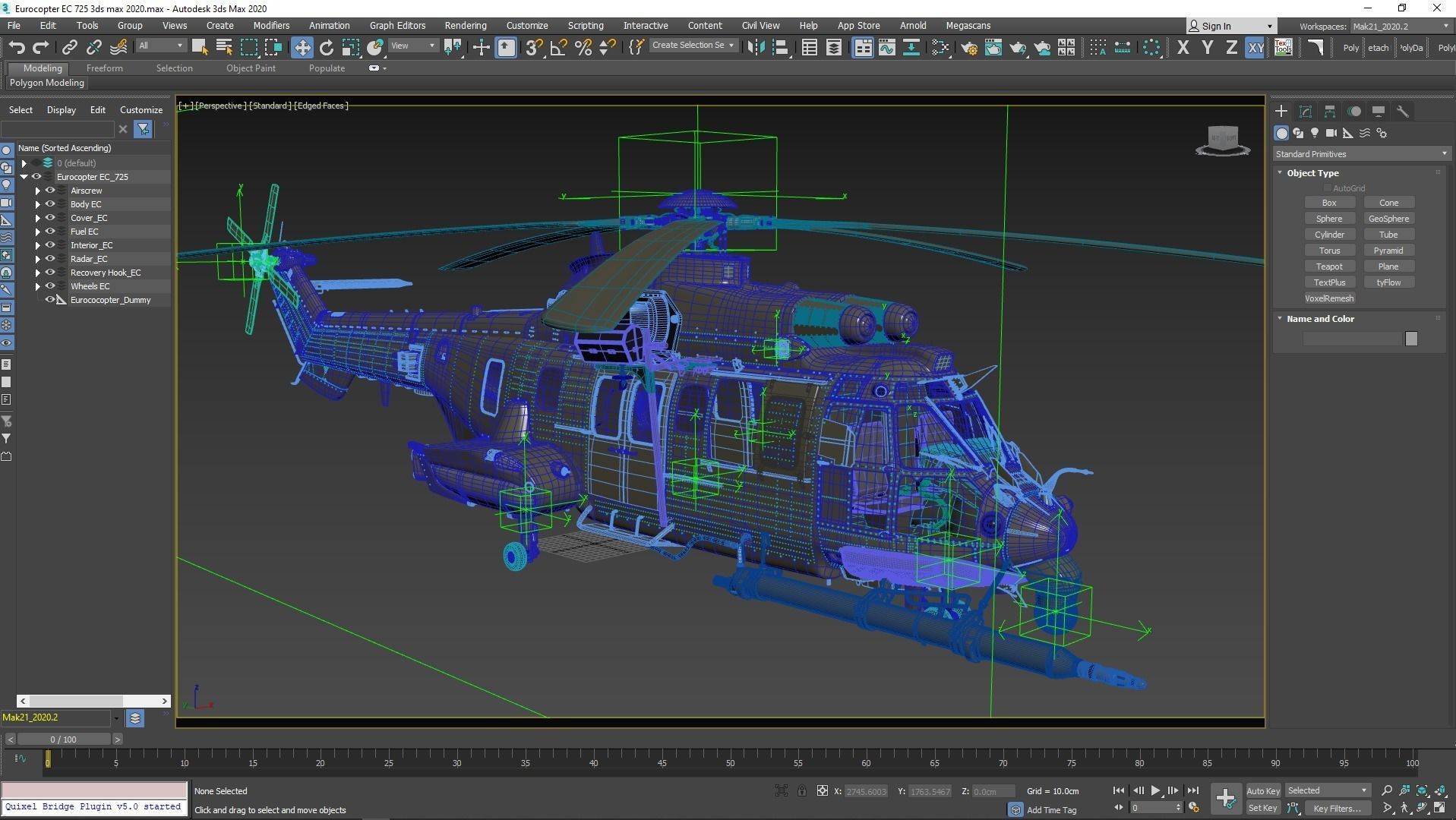 Eurocopter EC 725 High Detail 3ds max Vray 3D model_69