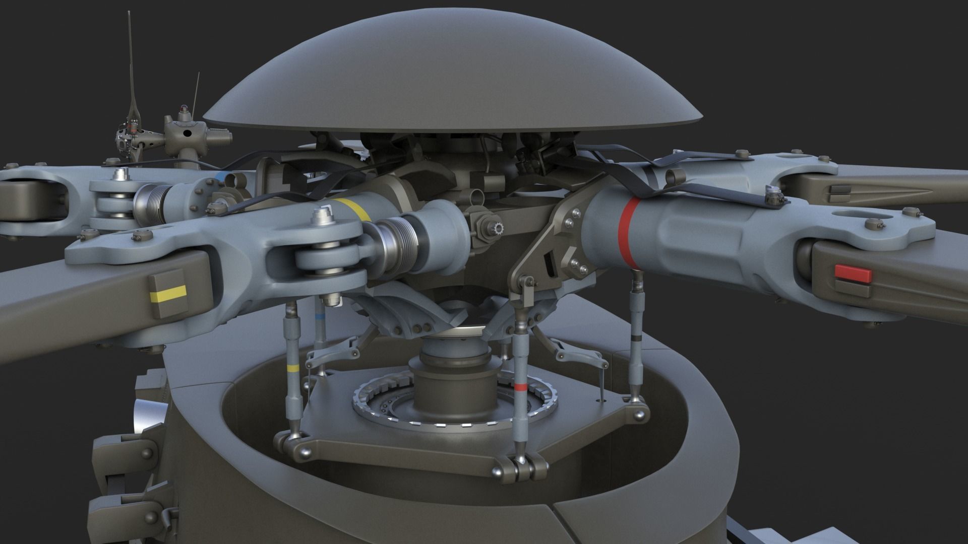 Eurocopter EC 725 High Detail 3ds max Vray 3D model_33