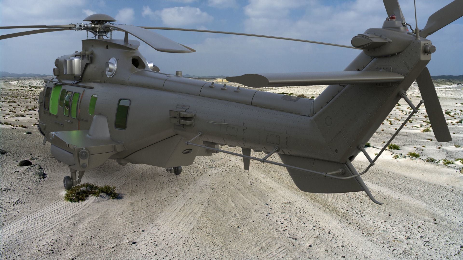 Eurocopter EC 725 High Detail 3ds max Vray 3D model_9