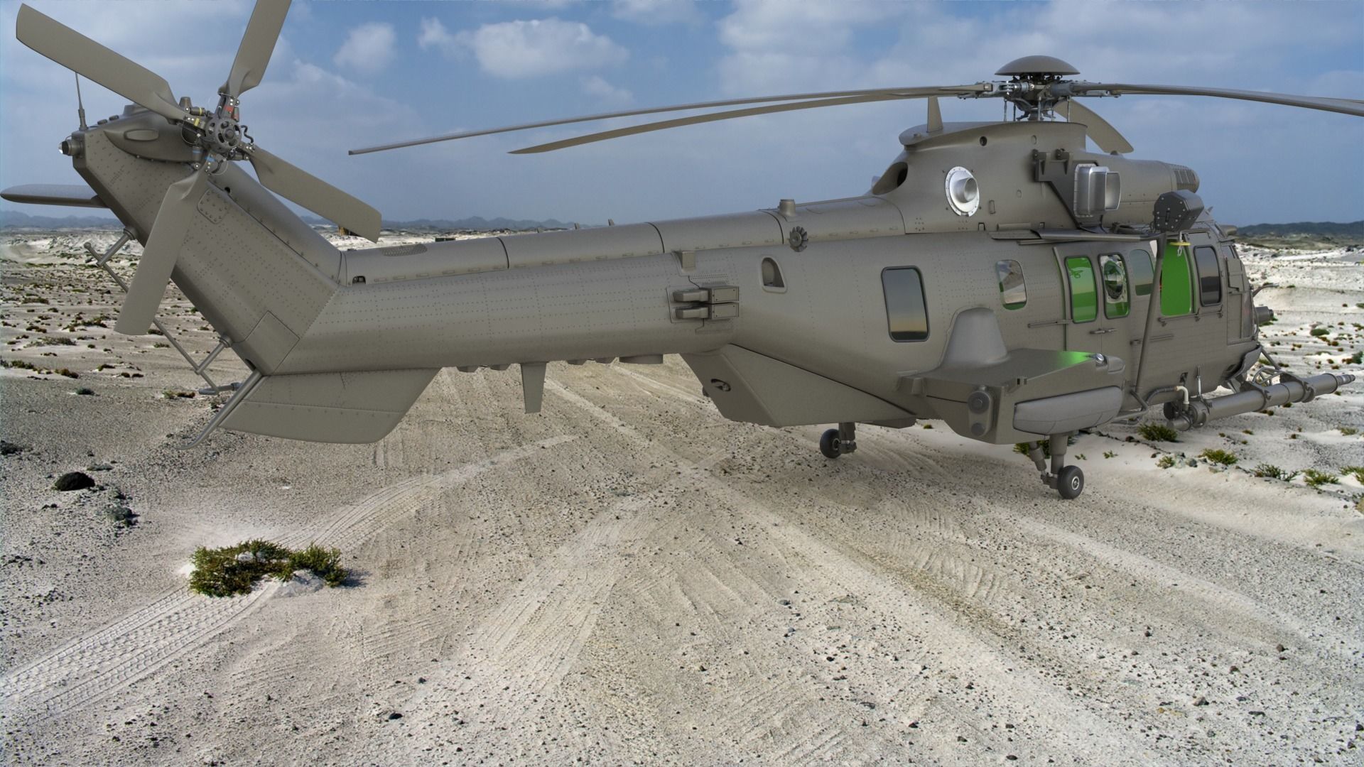 Eurocopter EC 725 High Detail 3ds max Vray 3D model_8